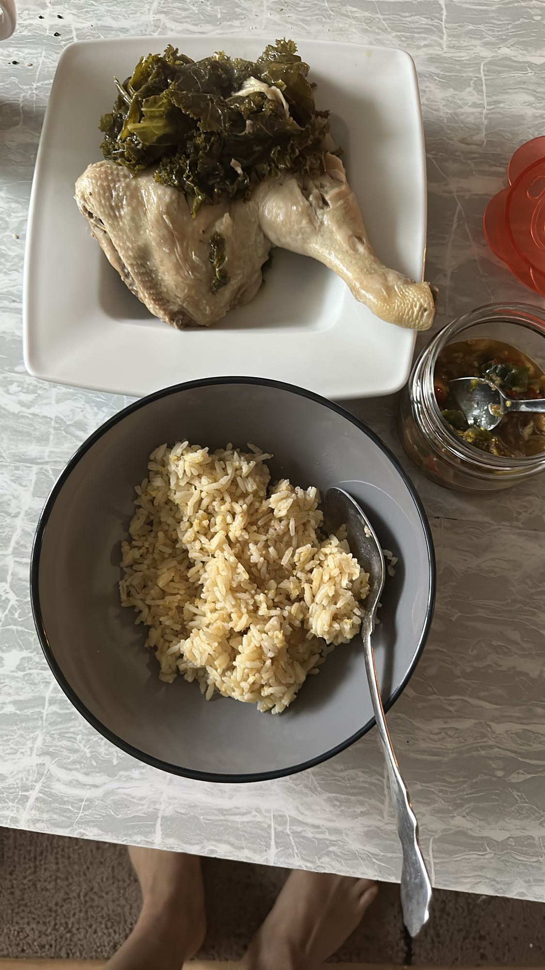 Kip met rijst en groenten