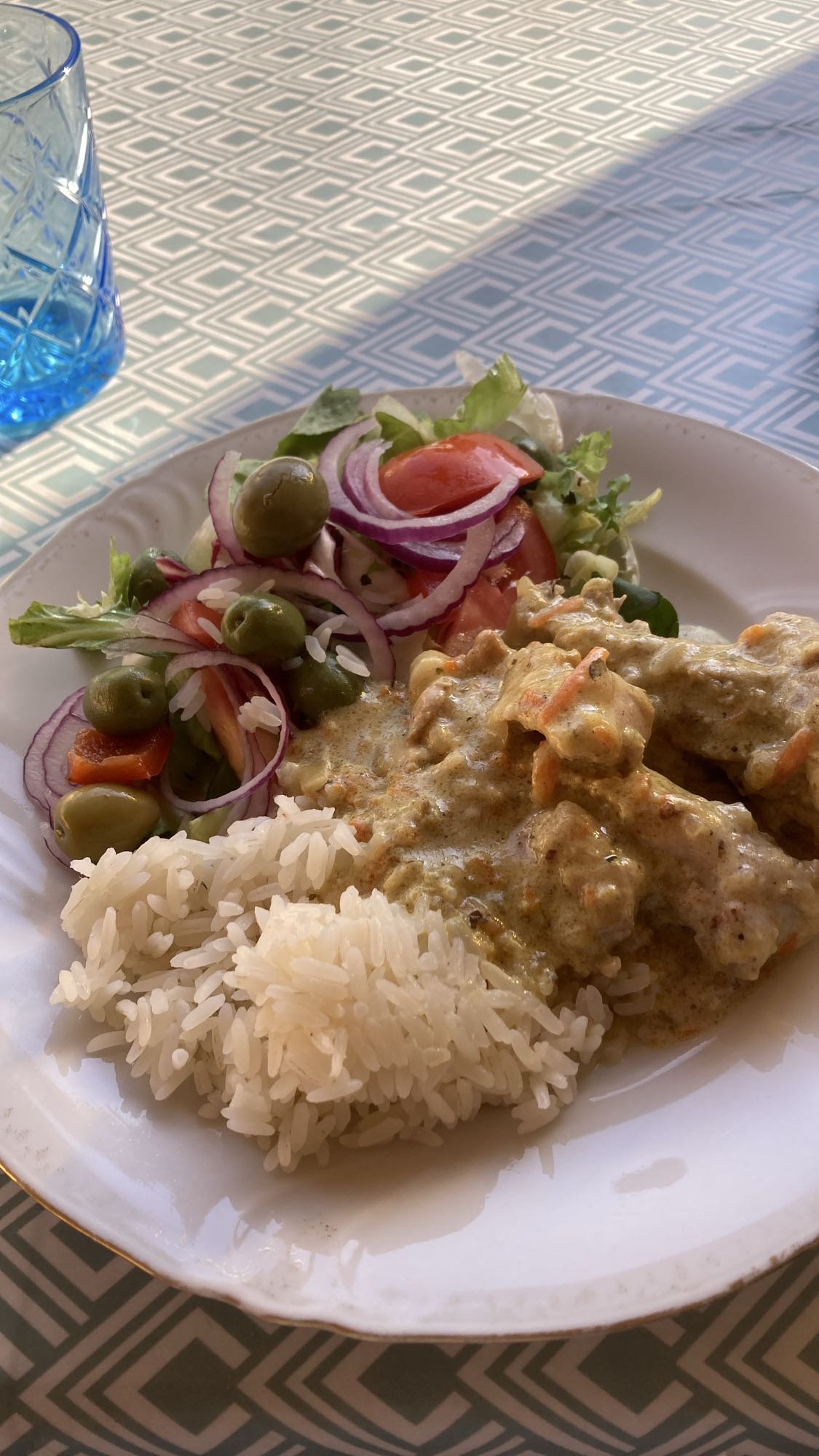 Ris med kycklinggryta