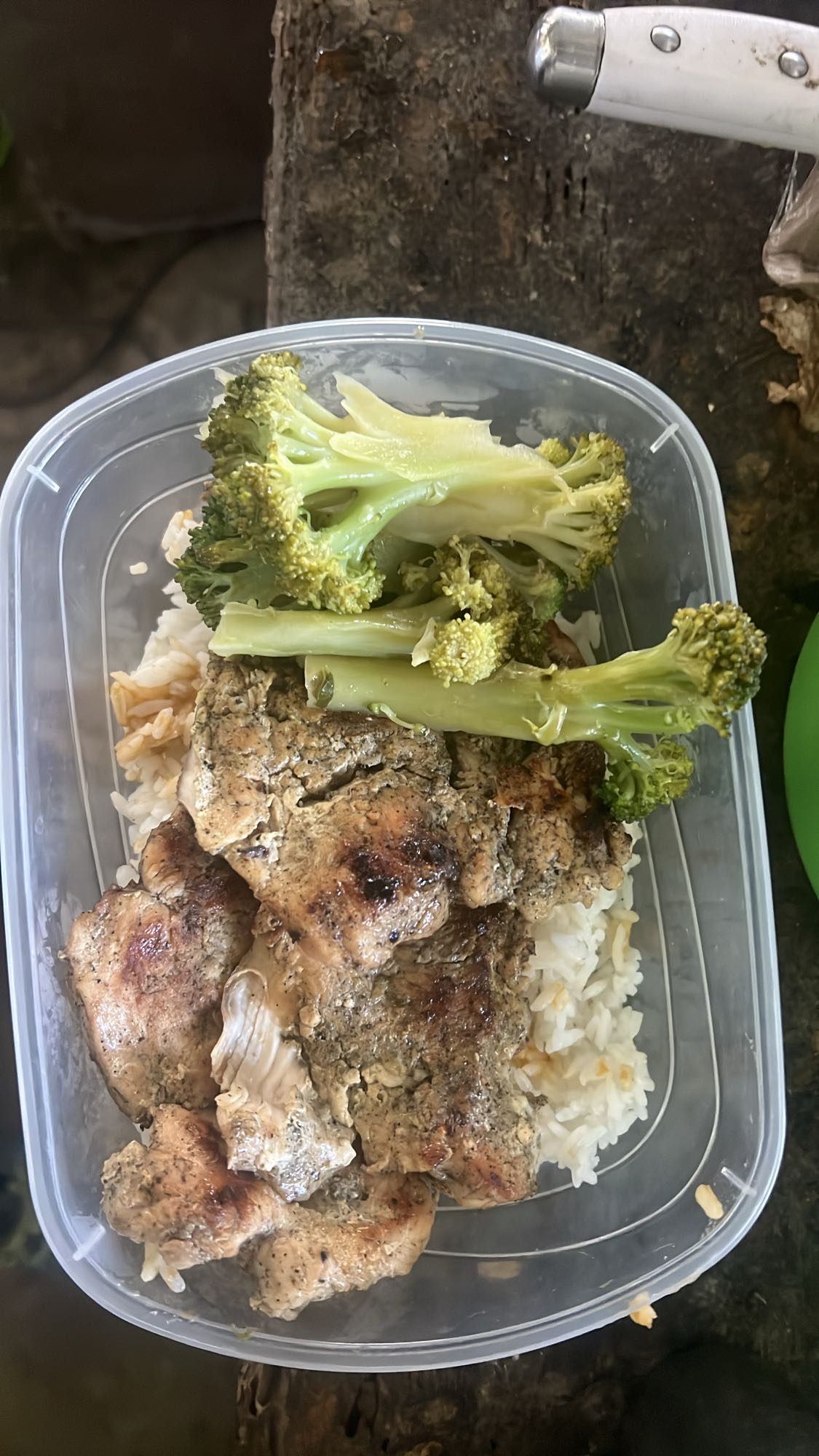 Pollo con arroz y brócoli