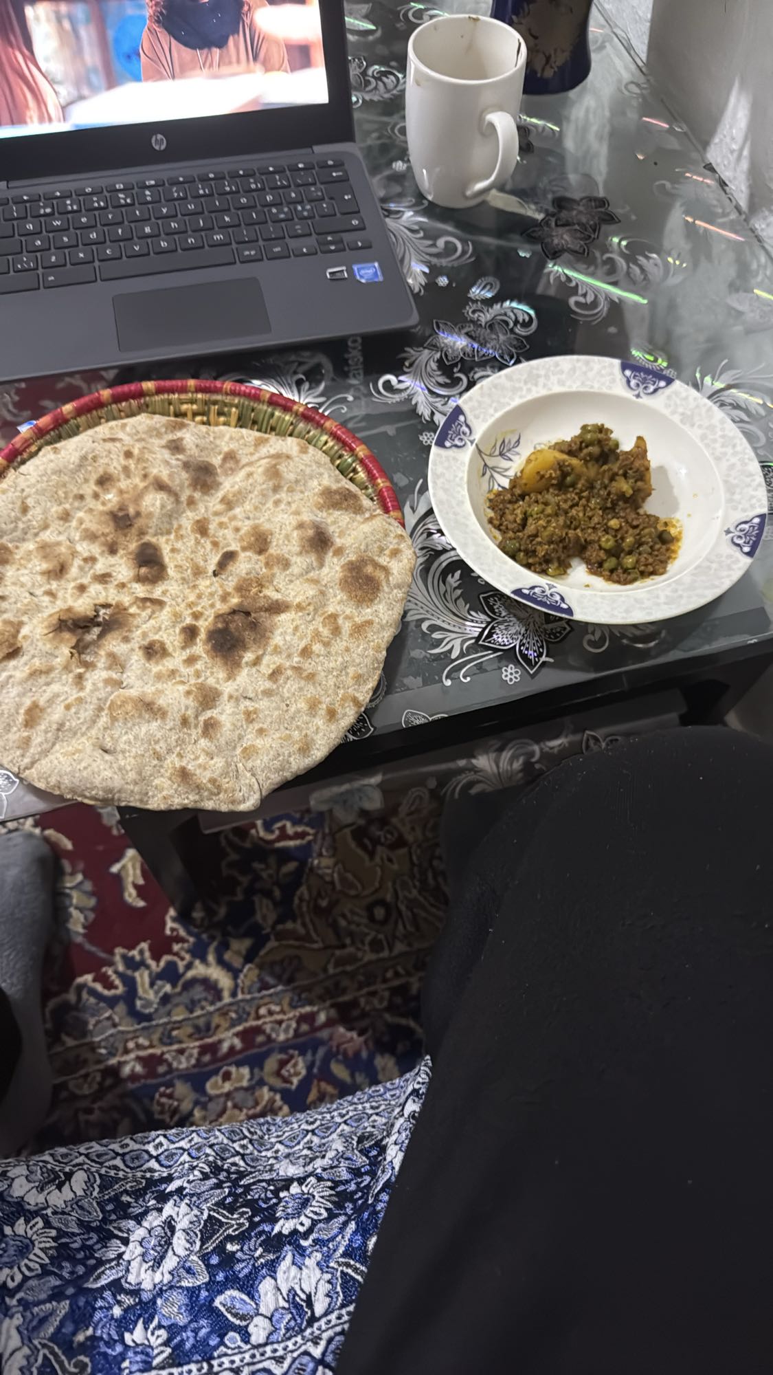 Chapati with Keema Aloo