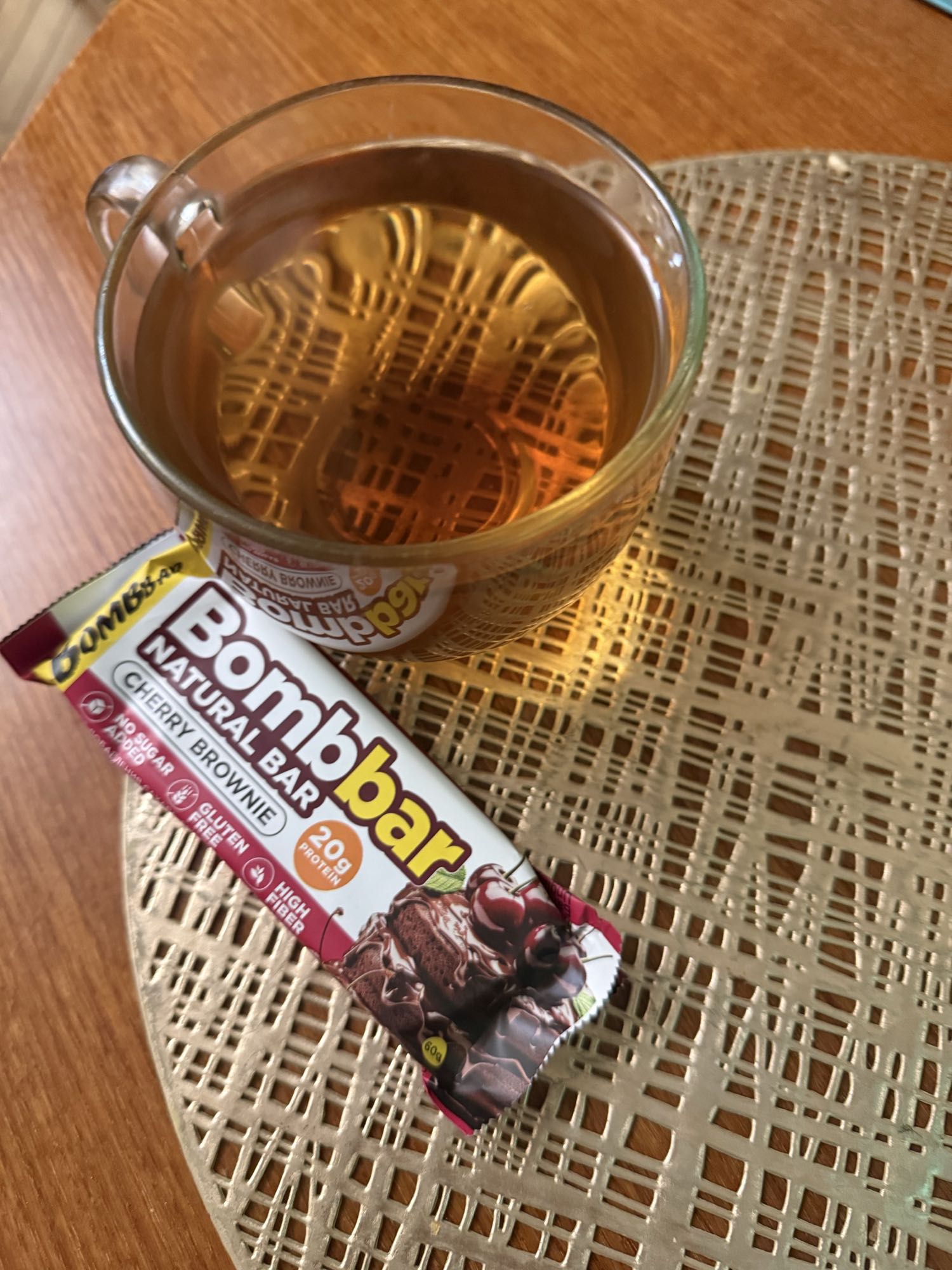 Tea and protein bar