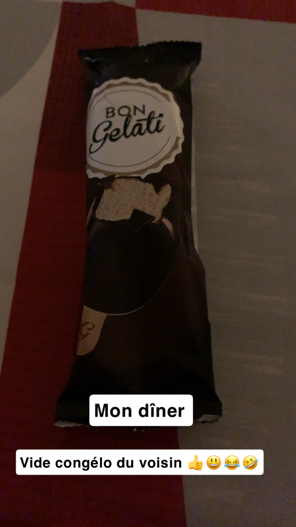 Glace chocolat vanille