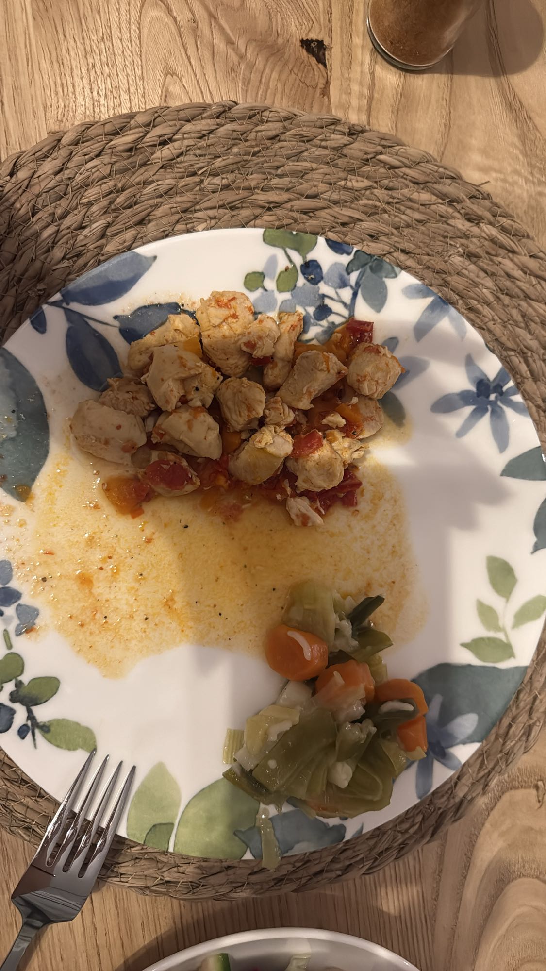 Tavuk ve zeytinyağlı sebze