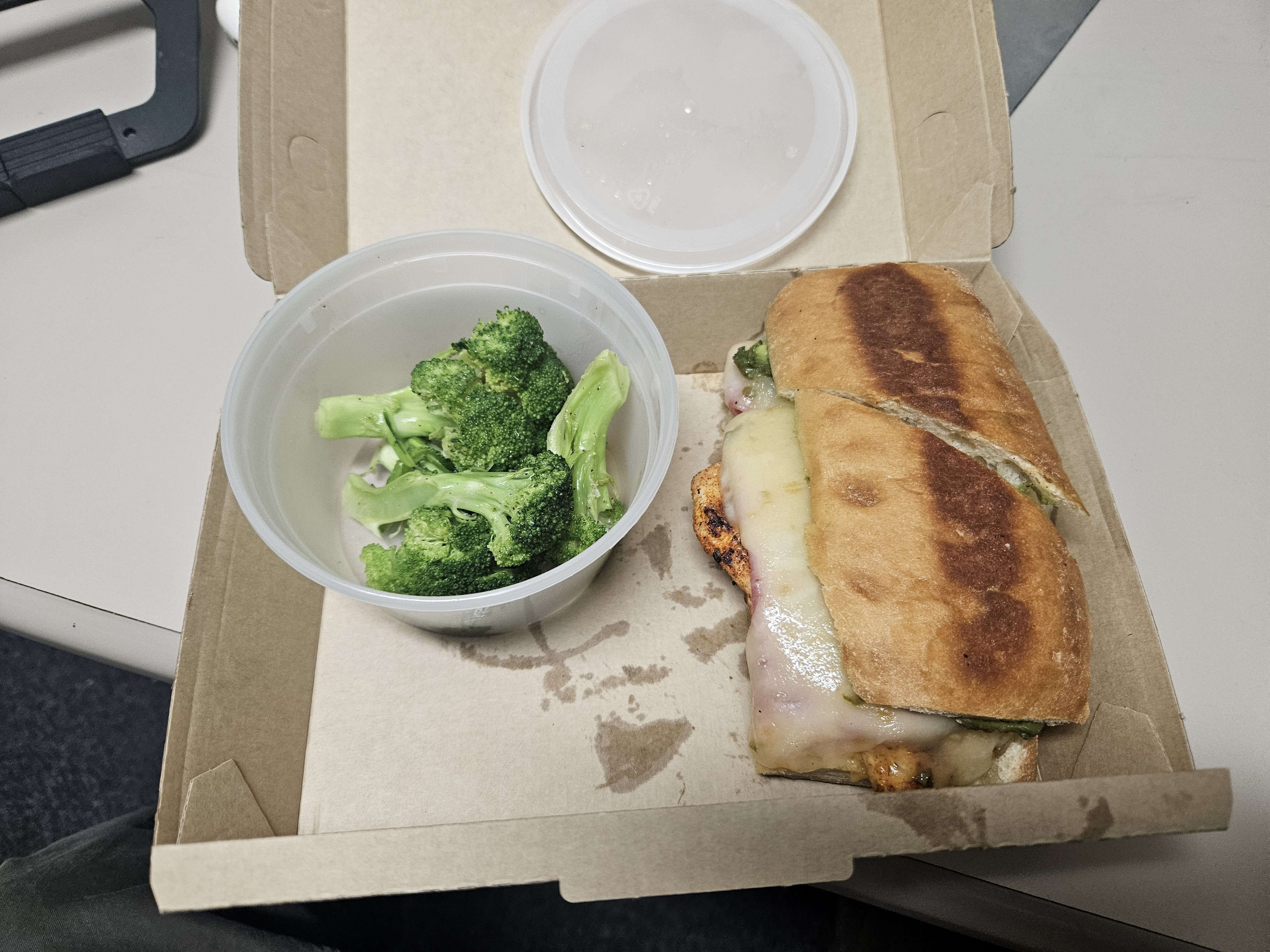 Chicken Pesto Sandwich & Broccoli