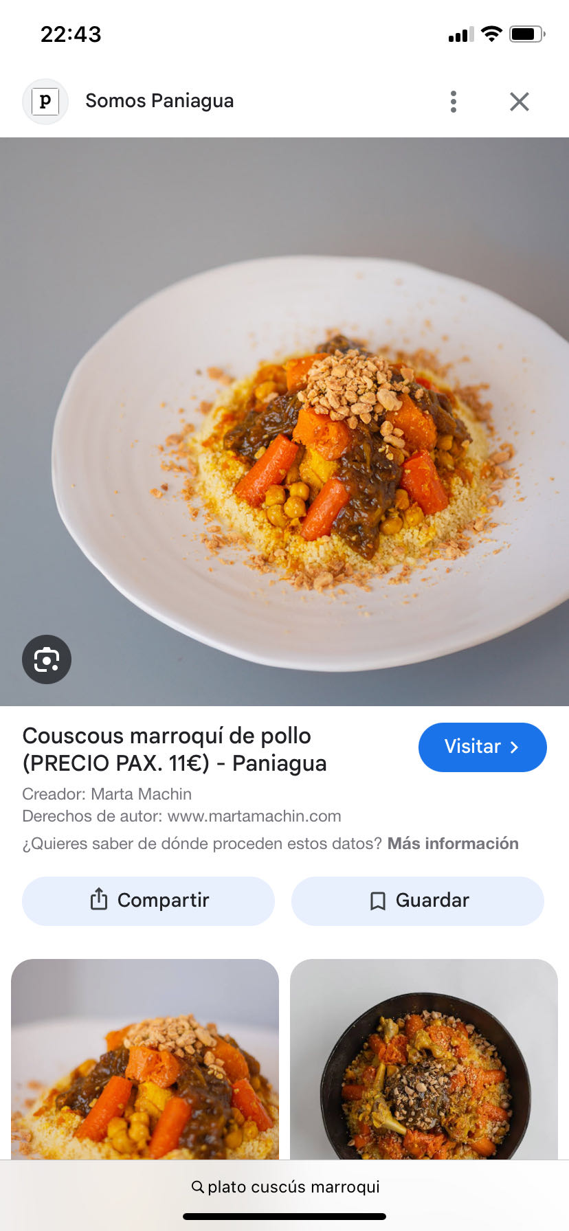 Cuscús marroquí de pollo