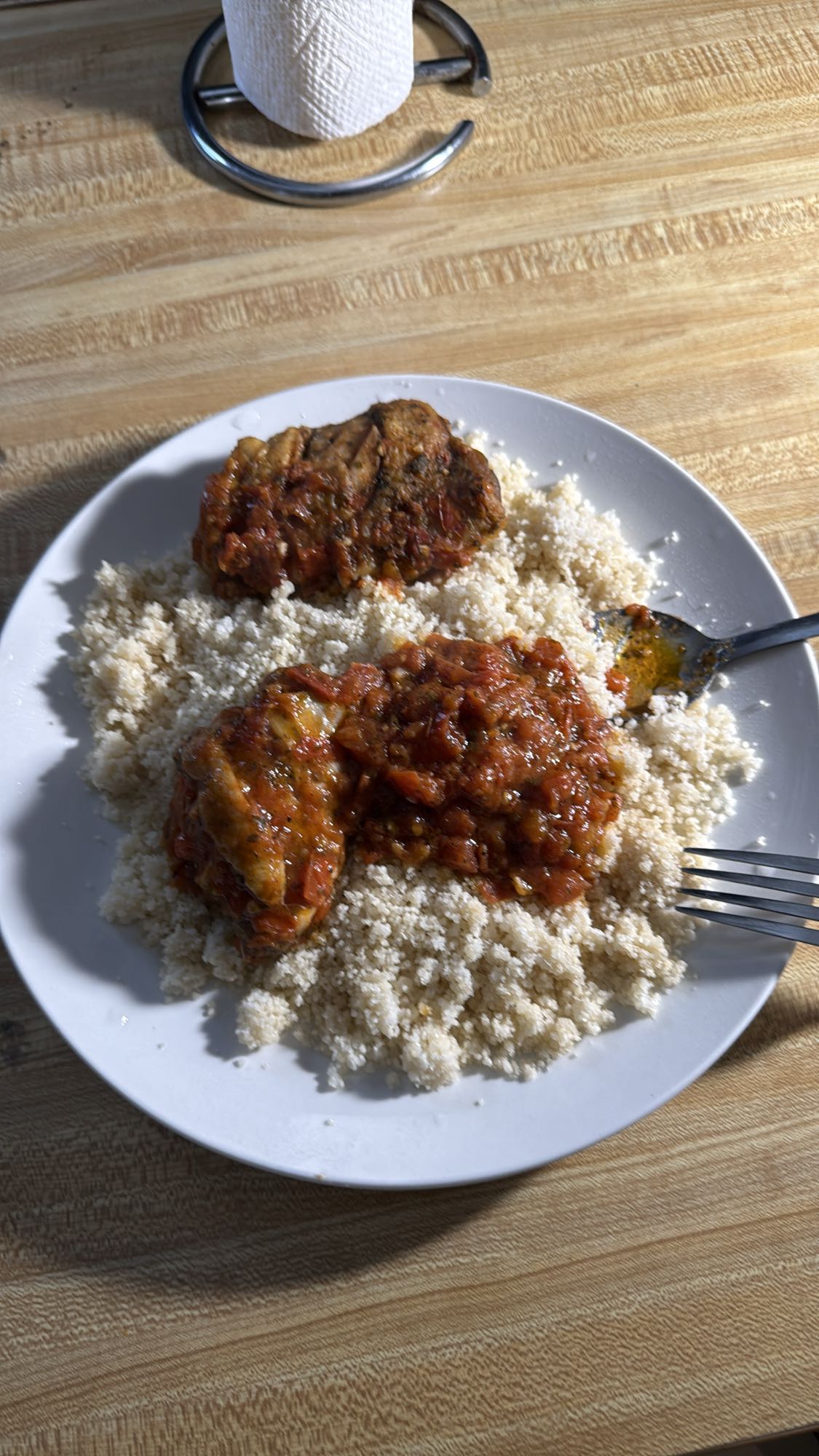 Couscous with chicken stew