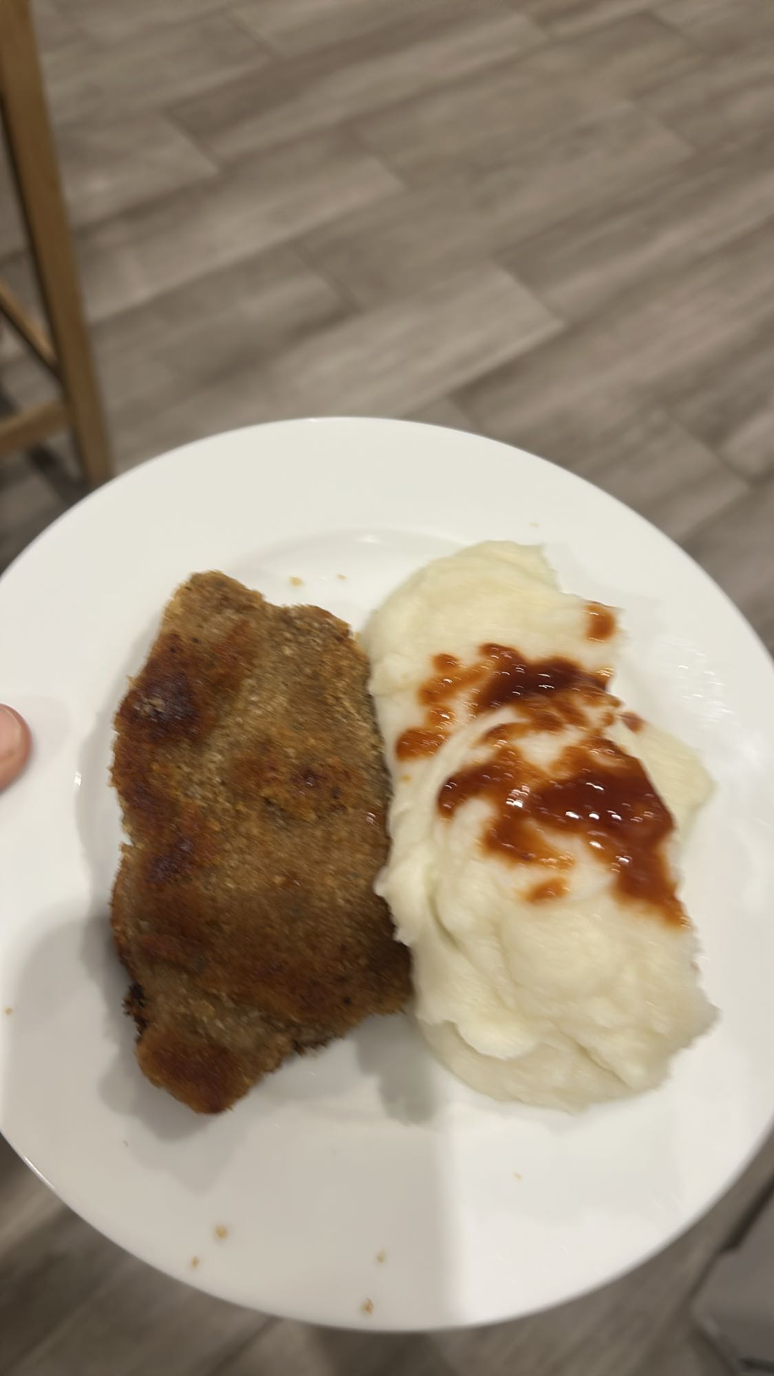 Milanesa con puré