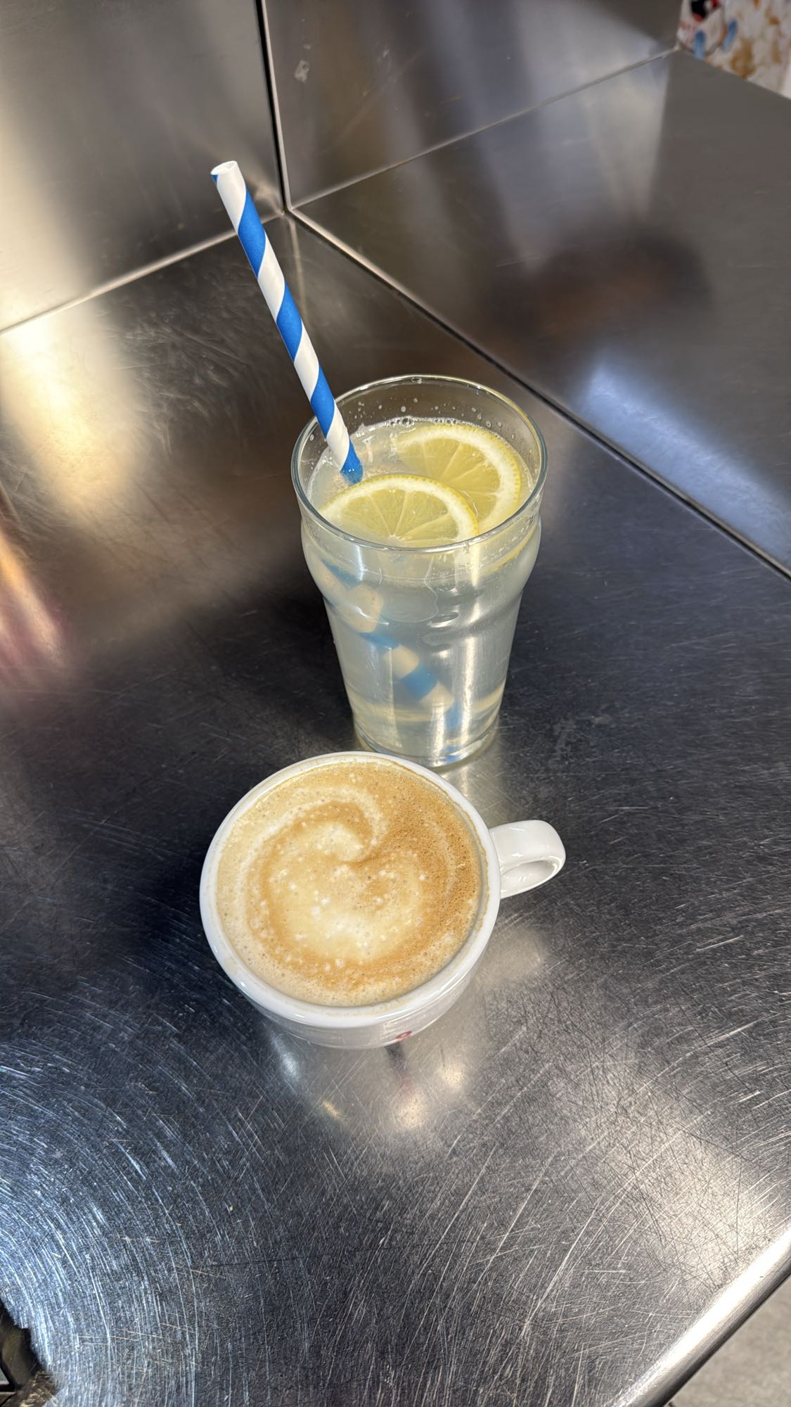 Coffee and Lemon Water