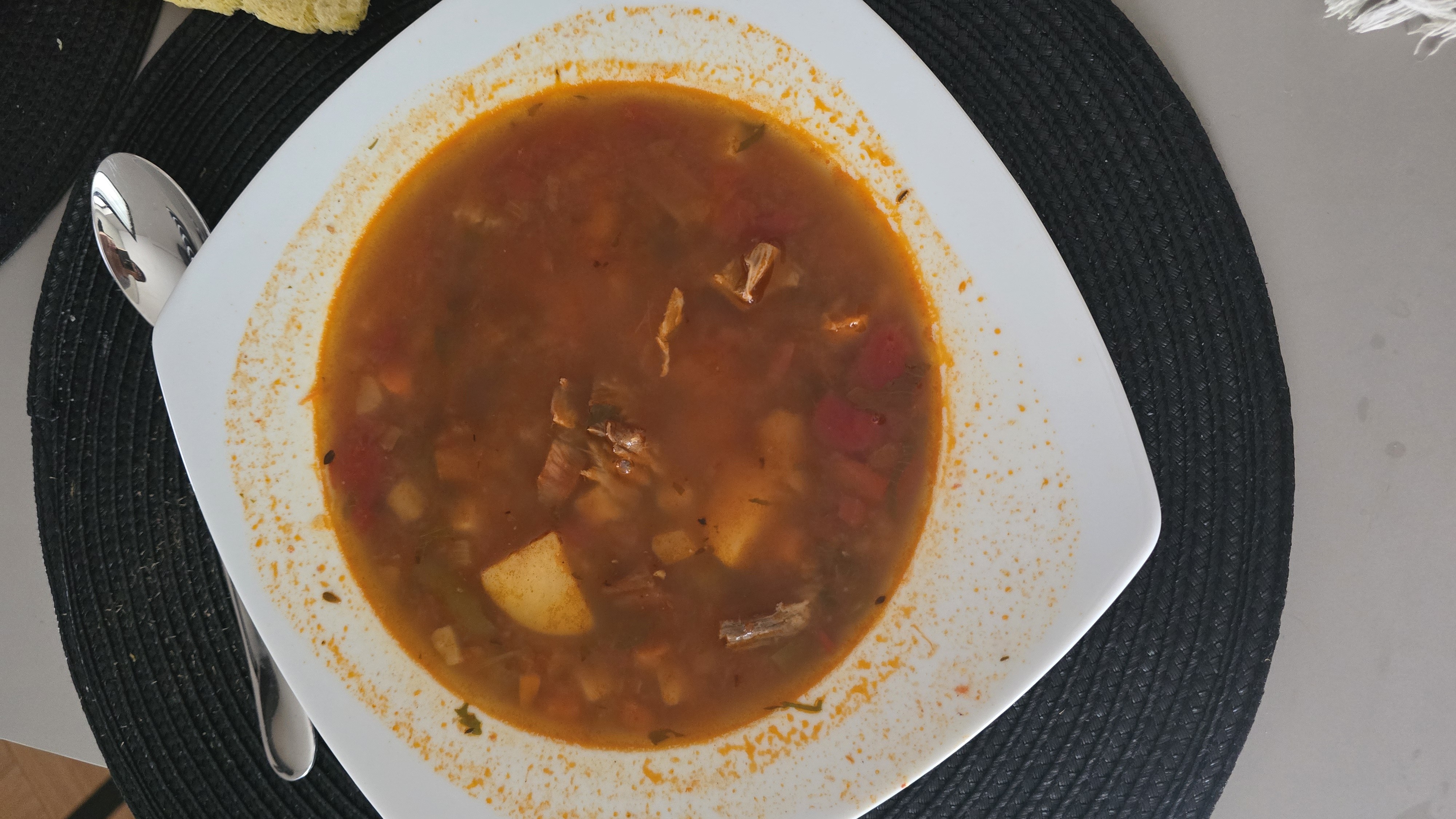 Hearty beef vegetable soup