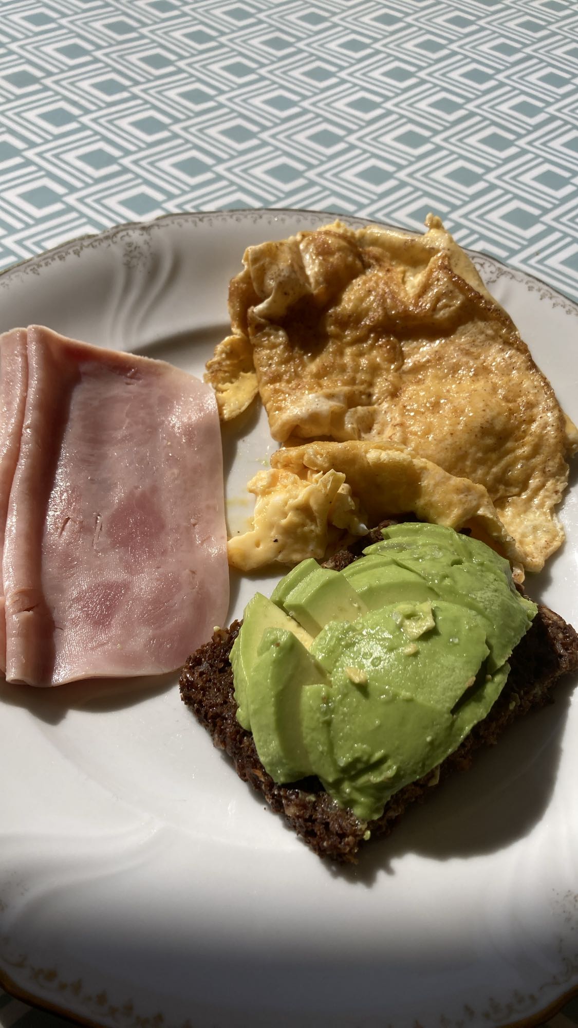 Ägg, skinka & avokadomacka