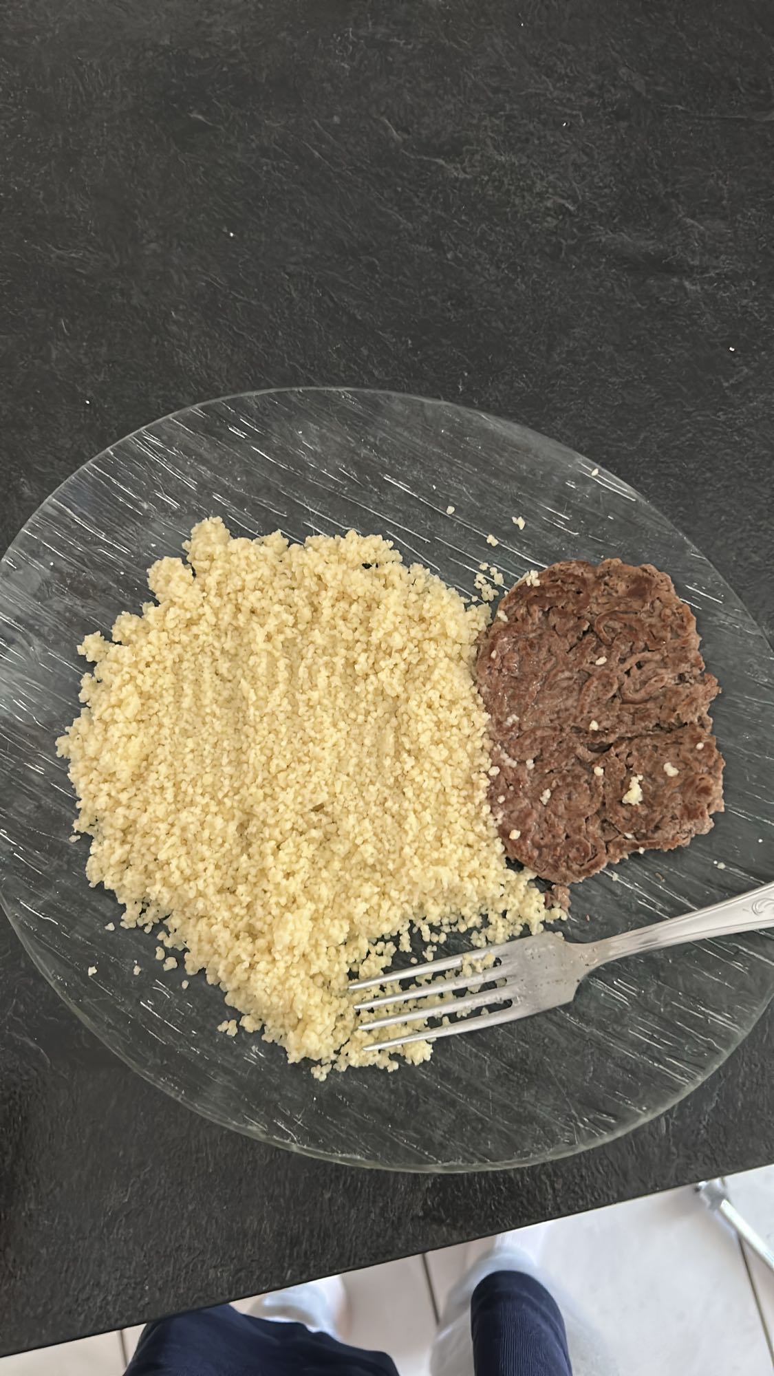 couscous et steak haché