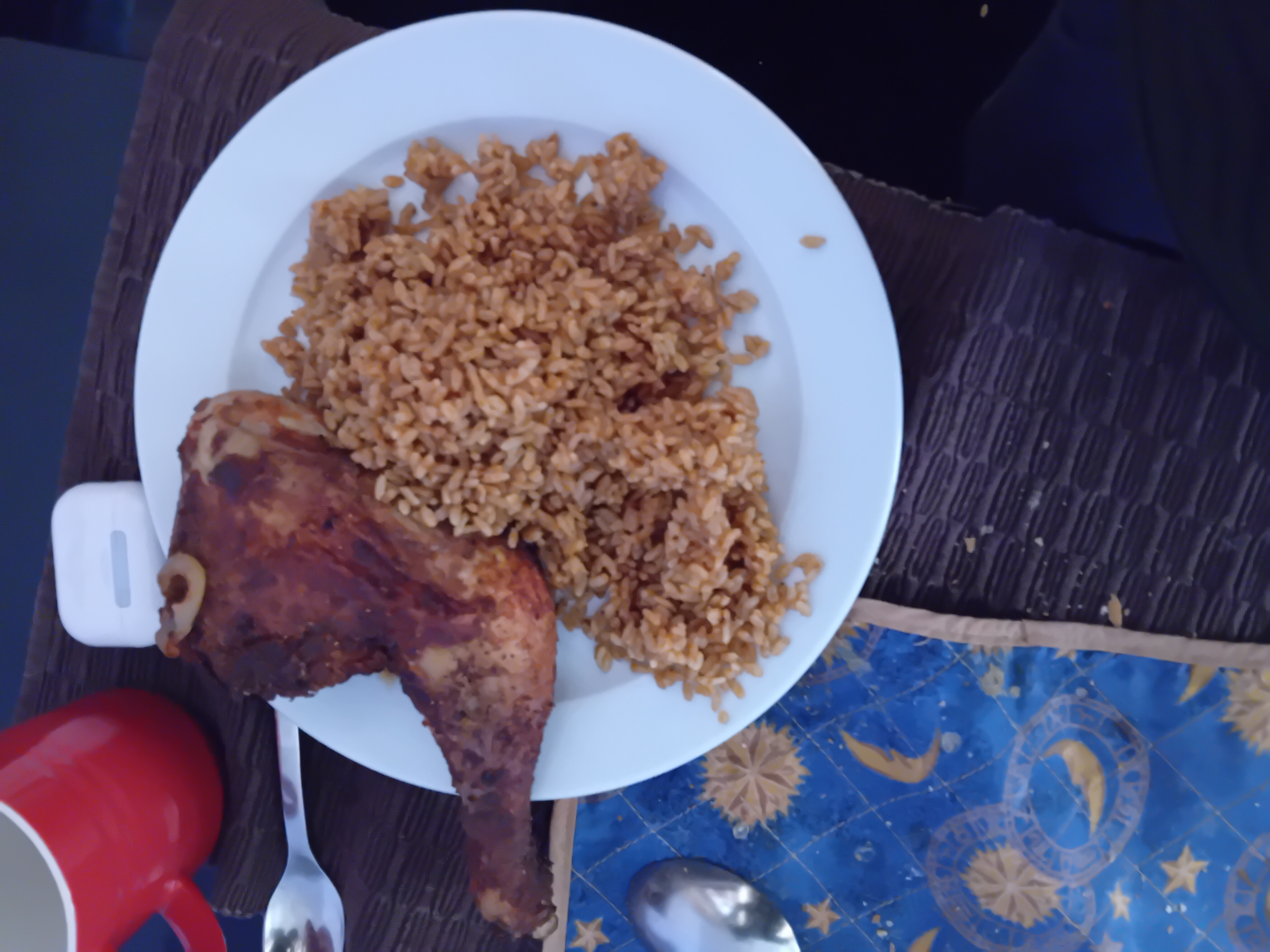 Jollof rice with chicken