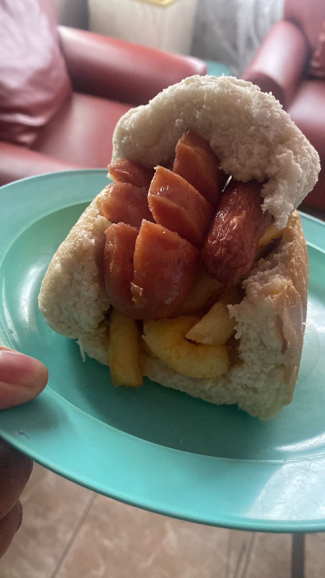 Hot Dog with Fries Bun