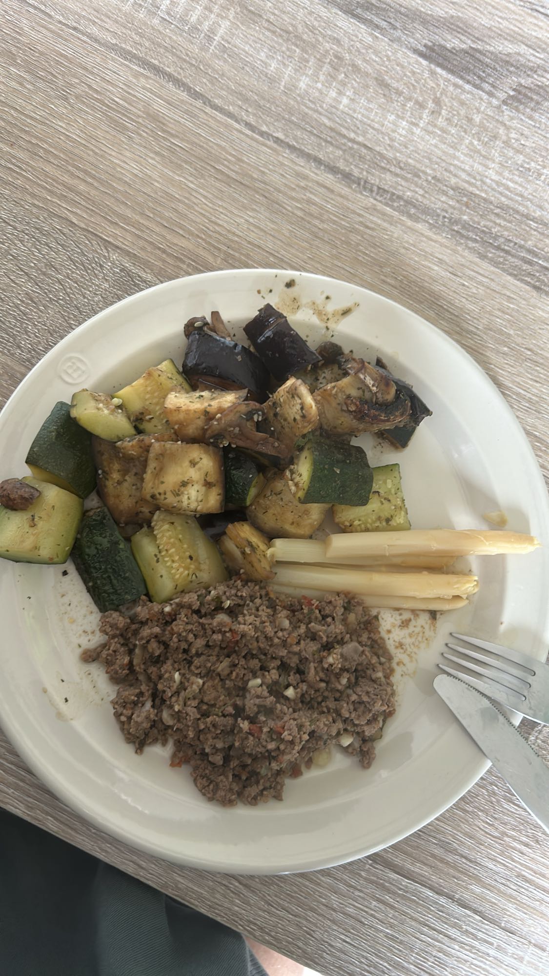 Légumes et viande hachée