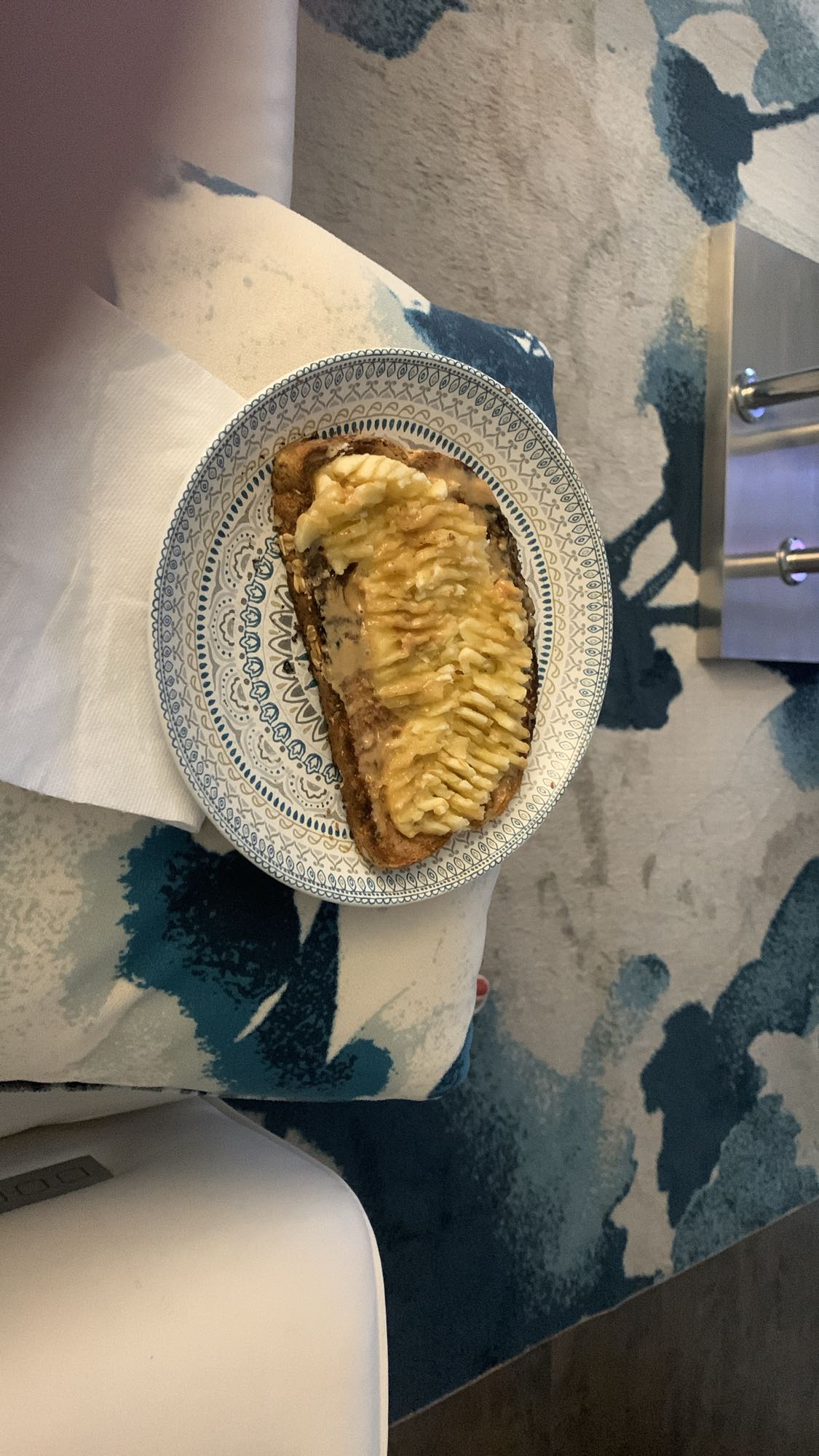 Toast banane beurre cacahuète