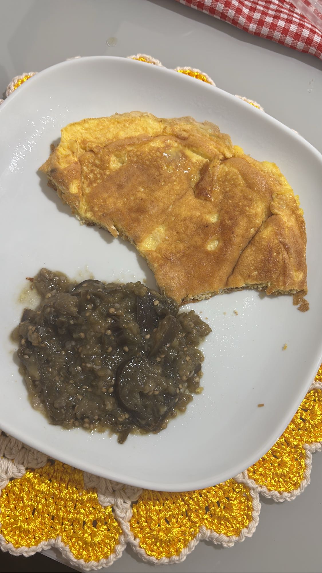 Omelete com berinjela