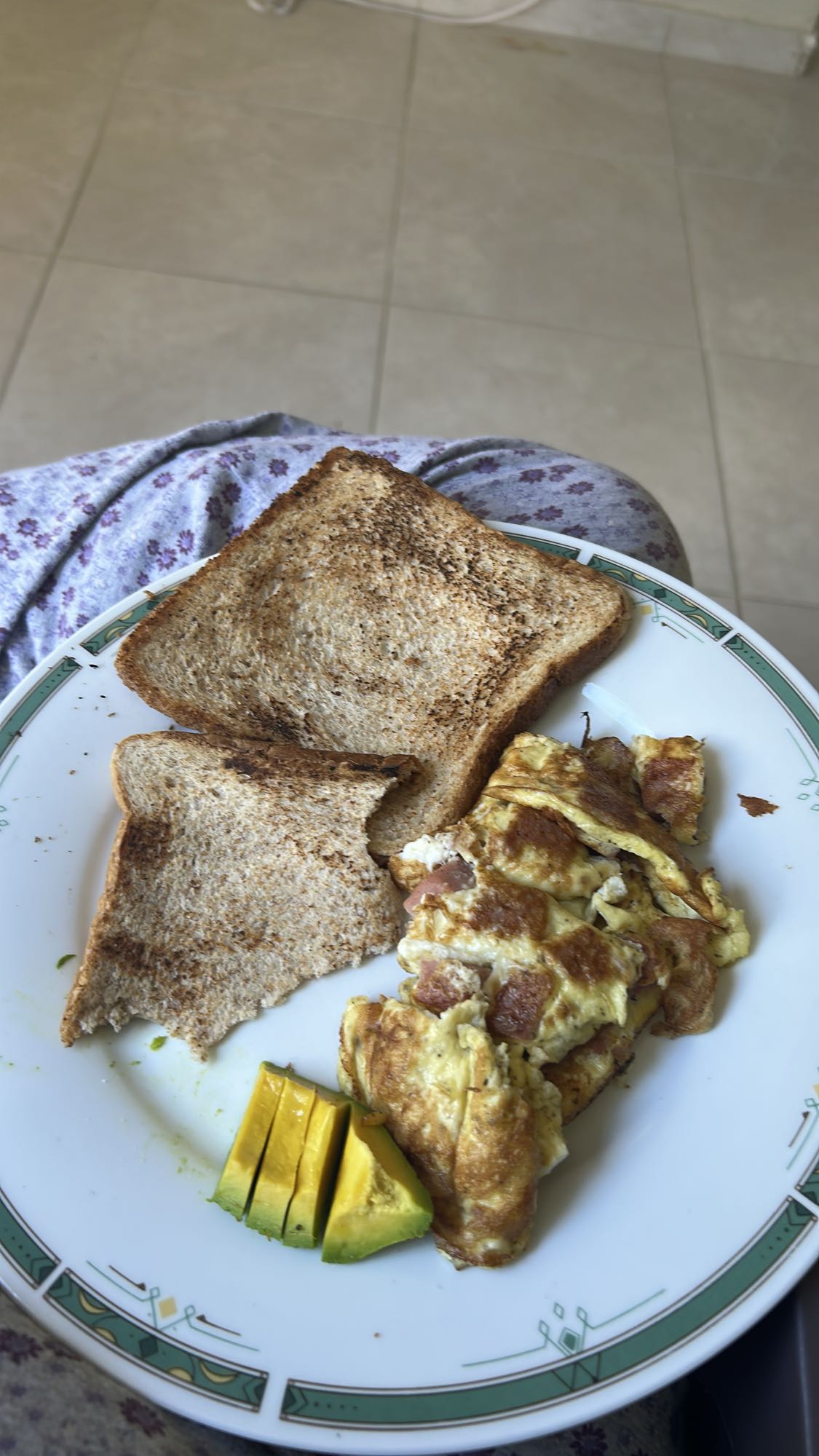 Tostadas con omelette