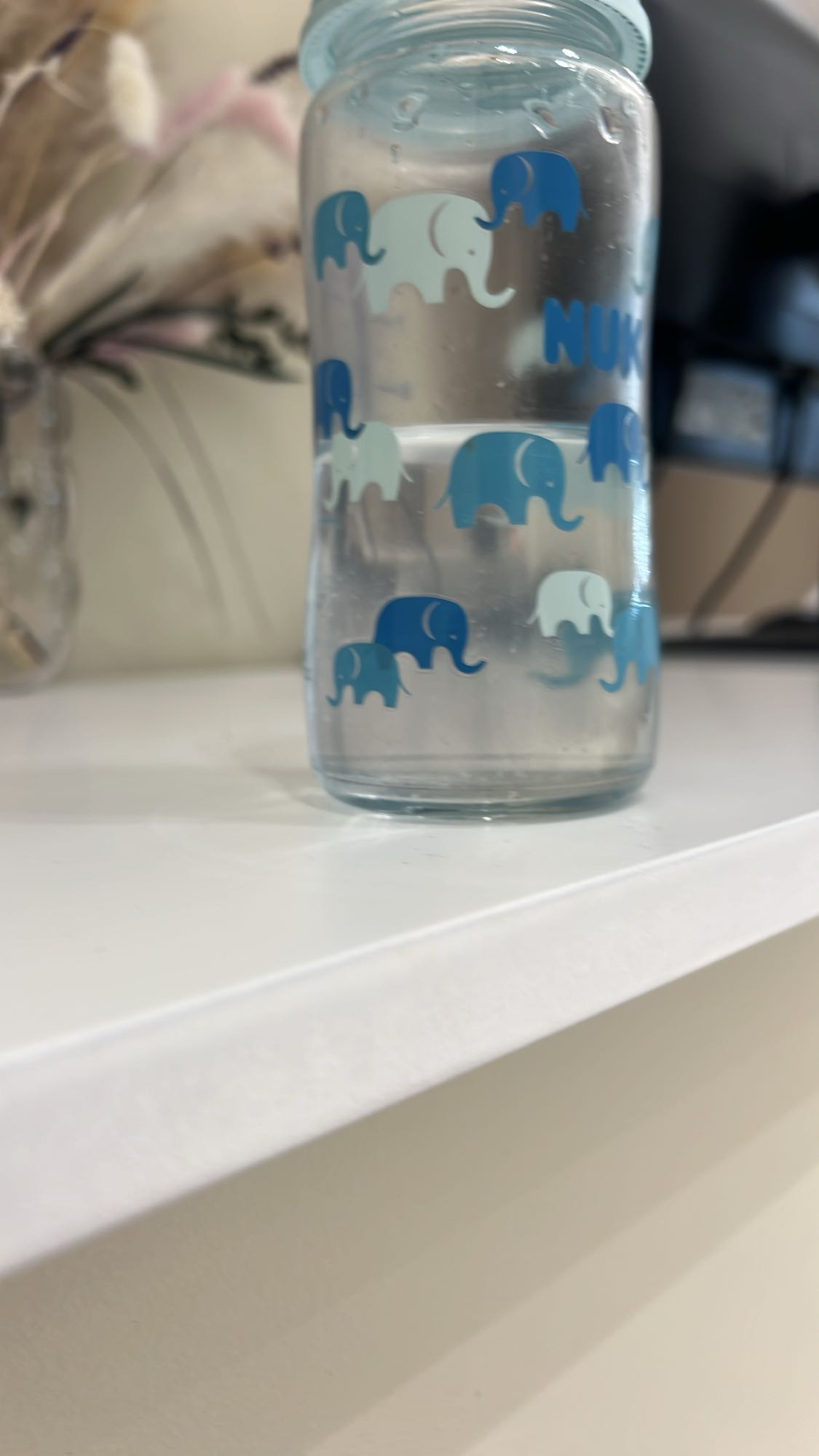 Water in baby bottle