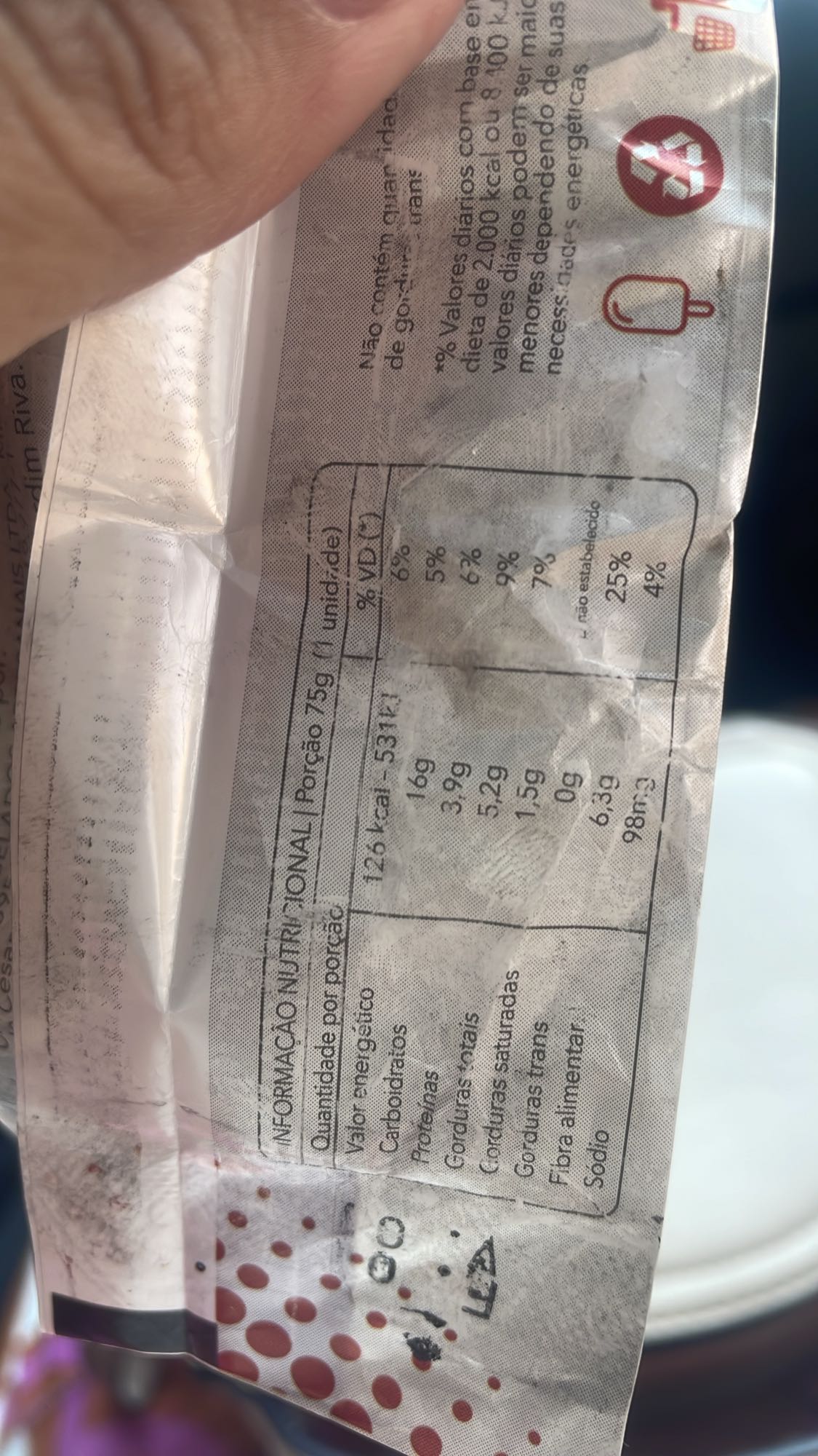 Biscoito salgado 75g