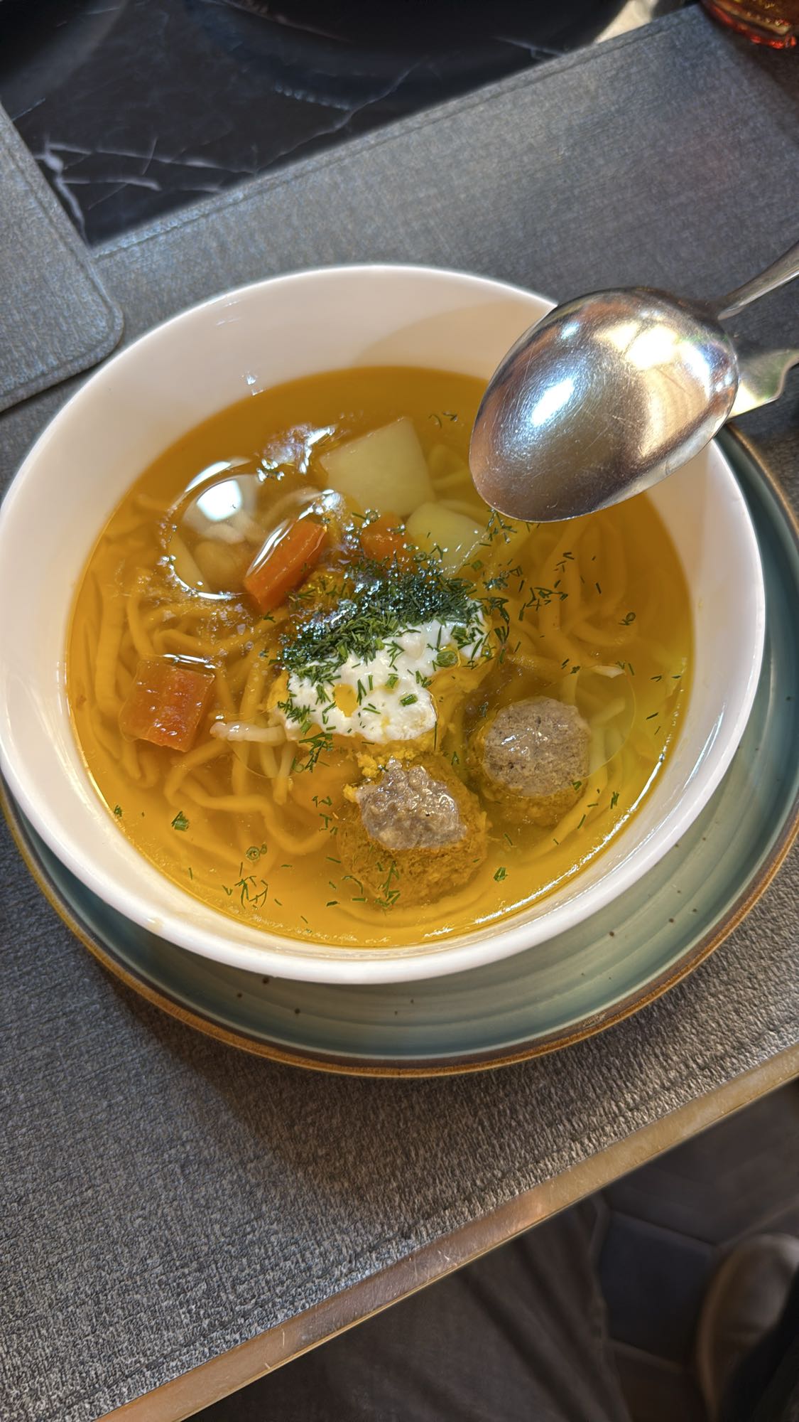 суп с фрикадельками