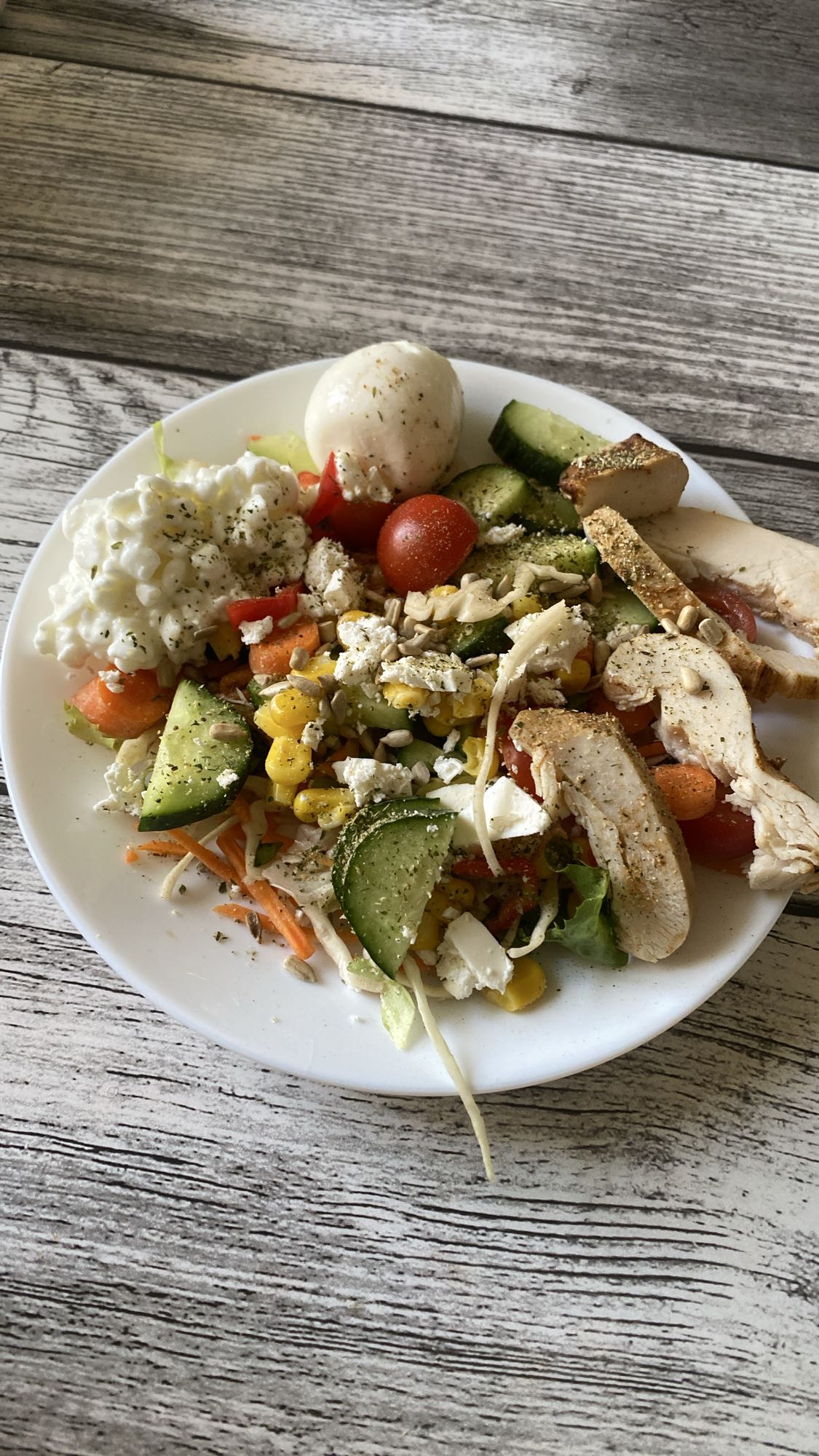 Kycklingsallad med ägg