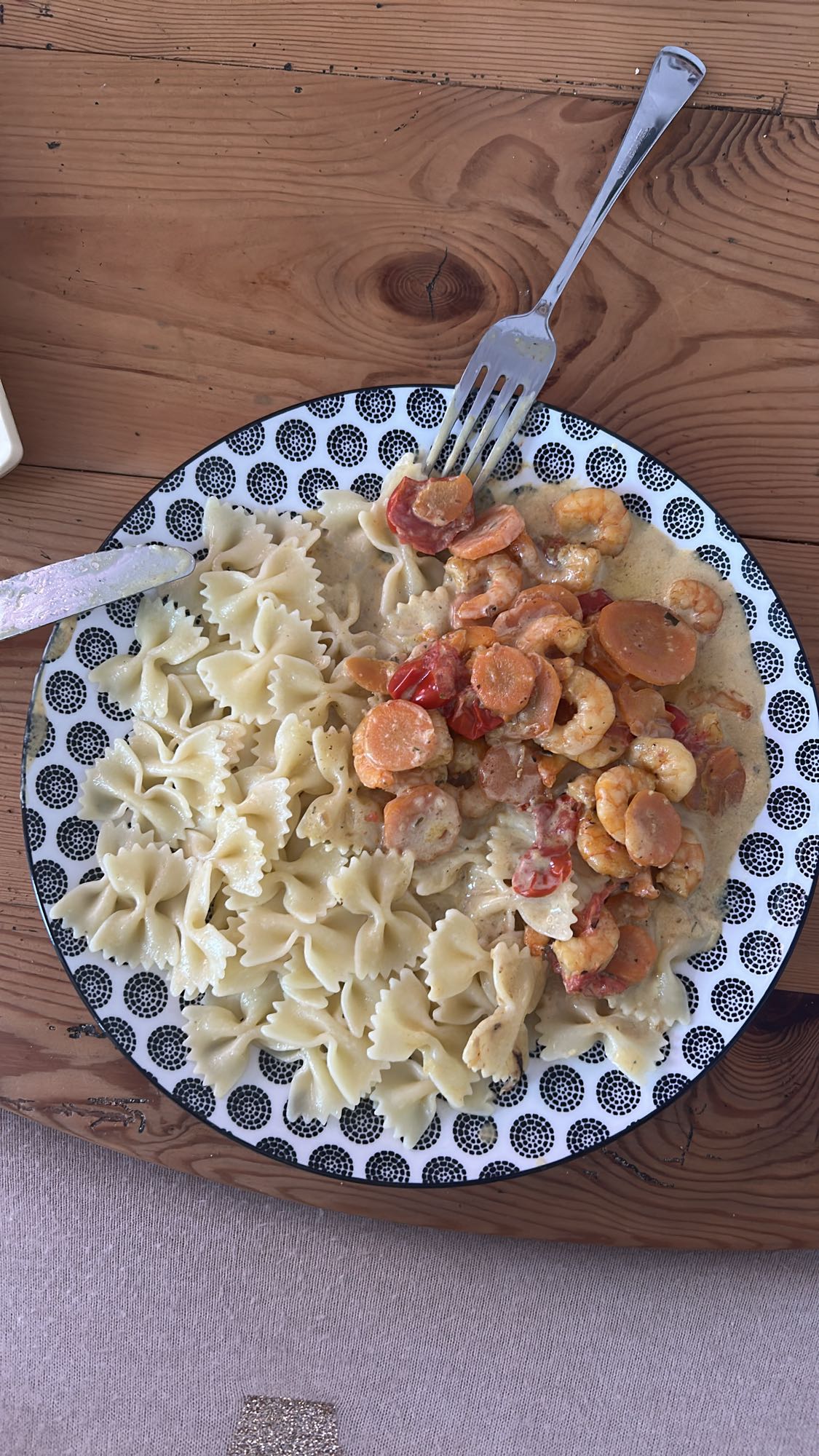 Pâtes aux crevettes