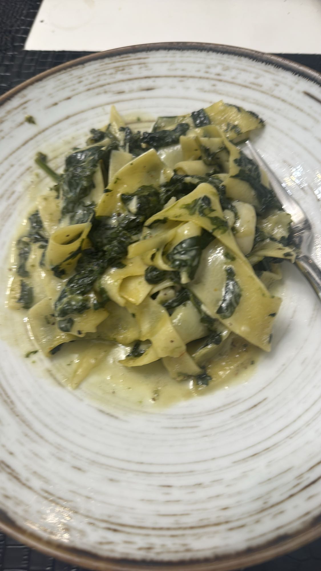 Makaron ze szpinakiem