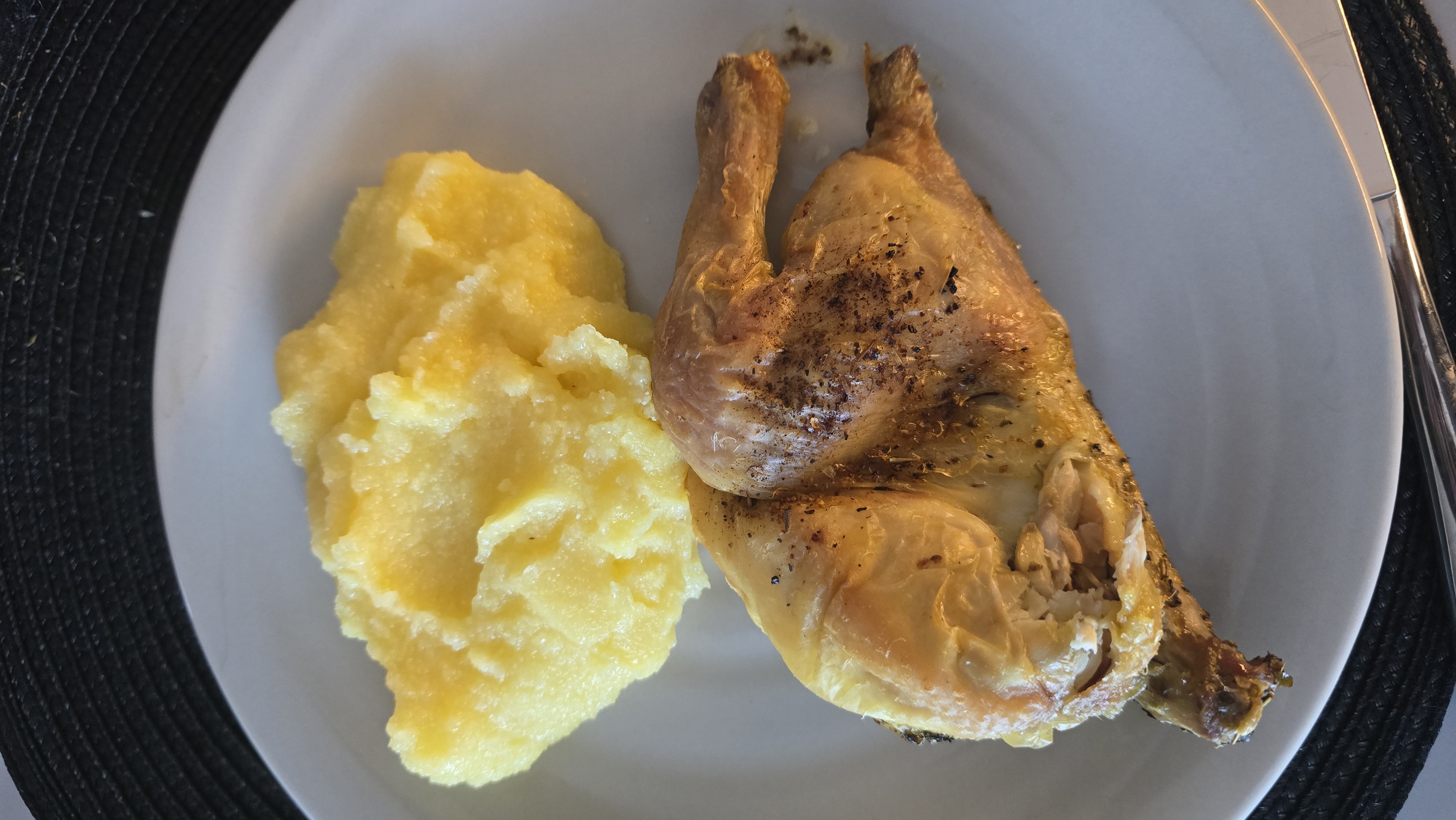 Roast Chicken with Polenta