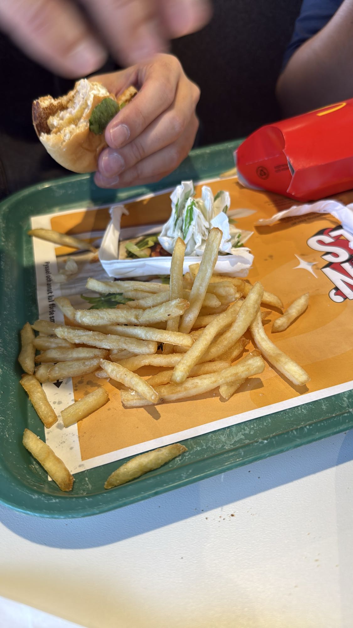 Hamburgare med pommes