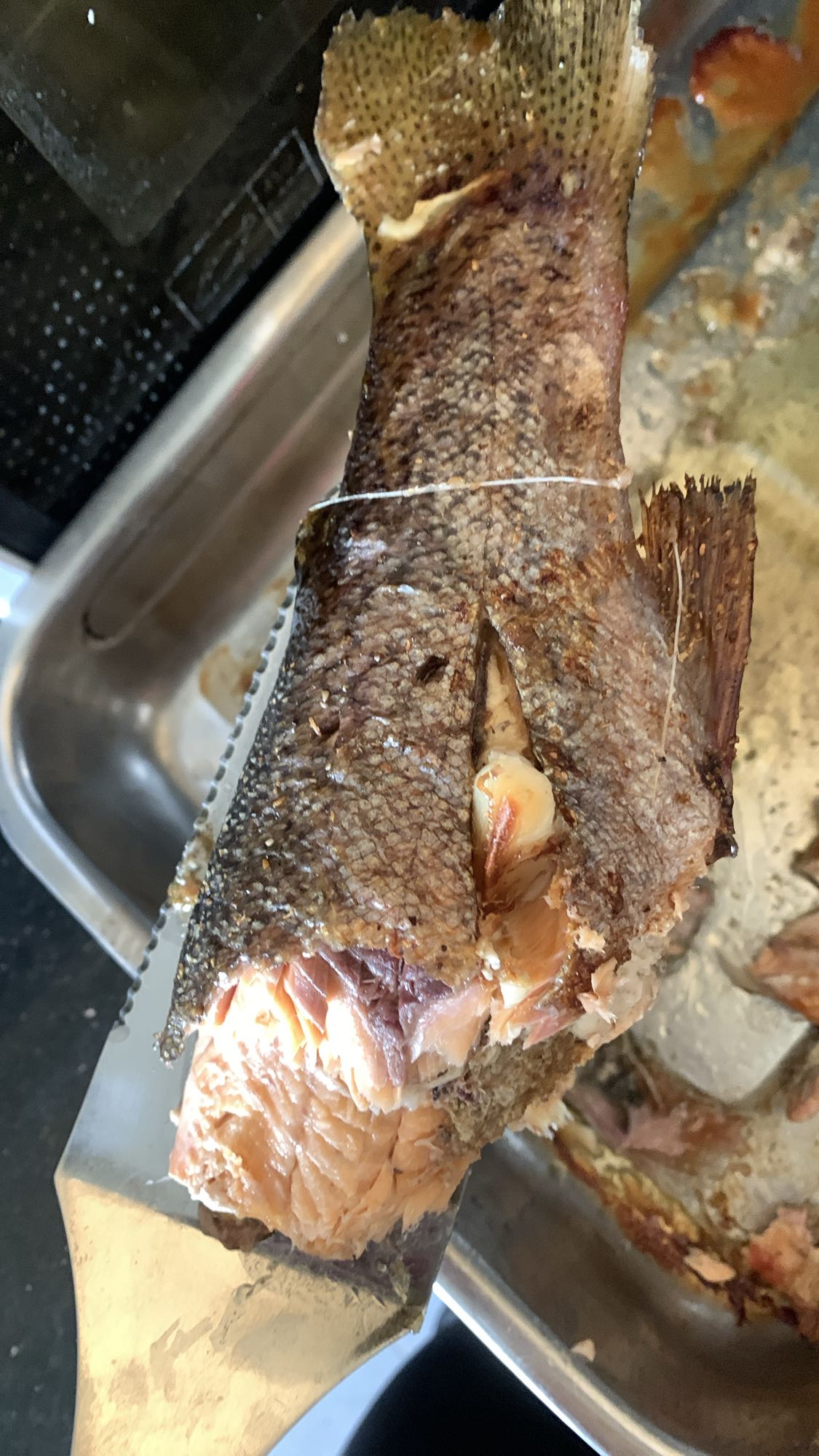 Baked whole fish