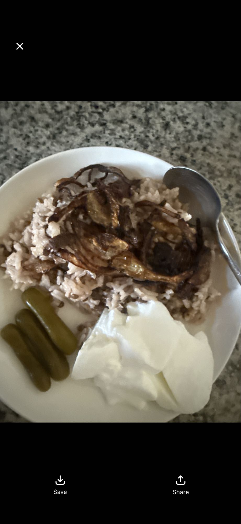 Rice with yogurt & onions