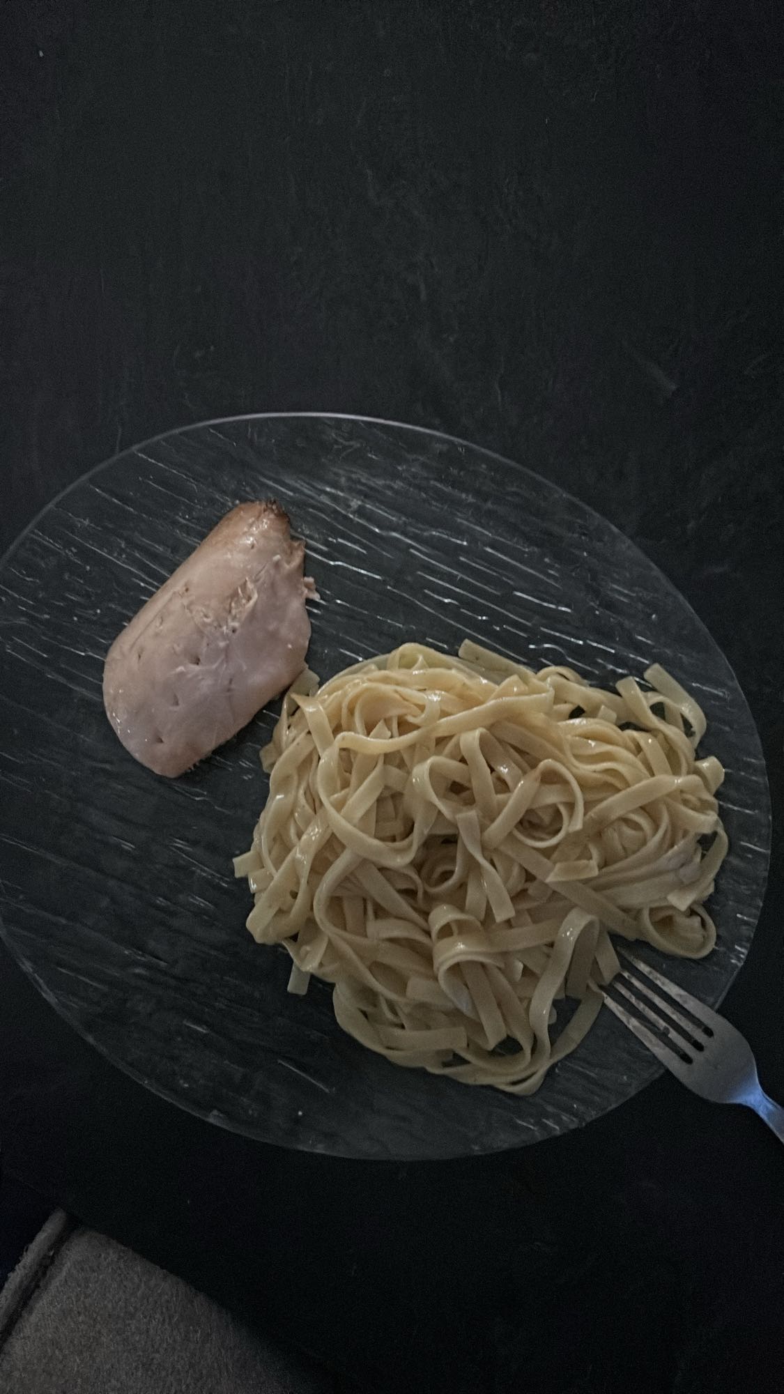 Pâtes et blanc de poulet