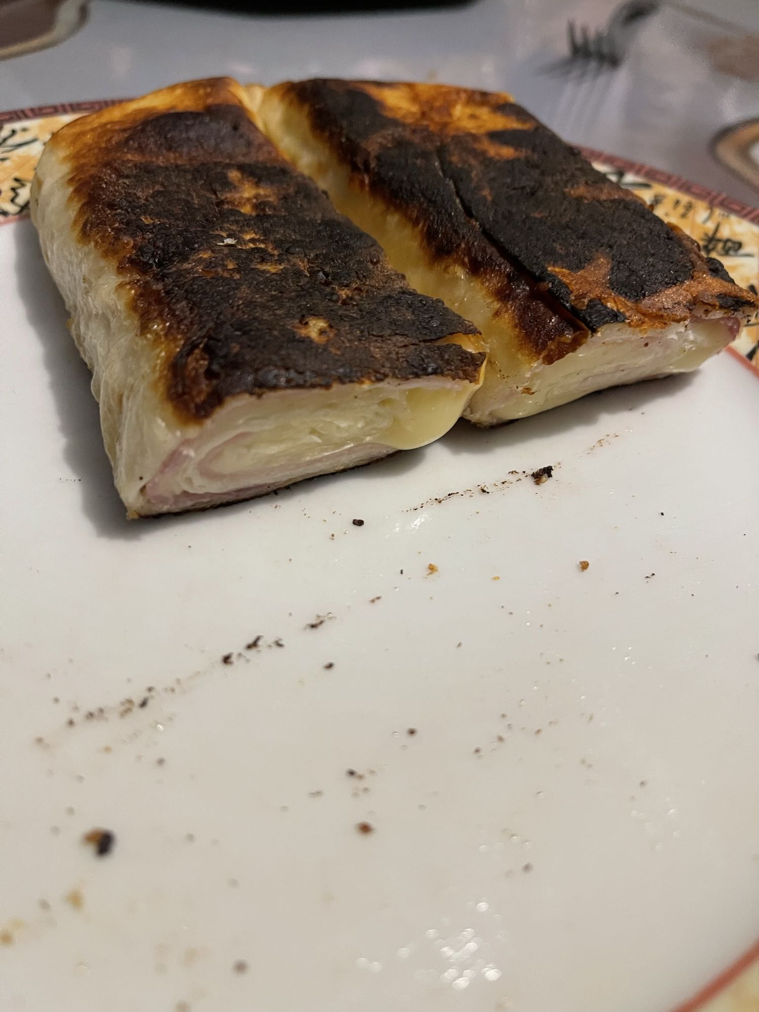 Croque roulé grillé