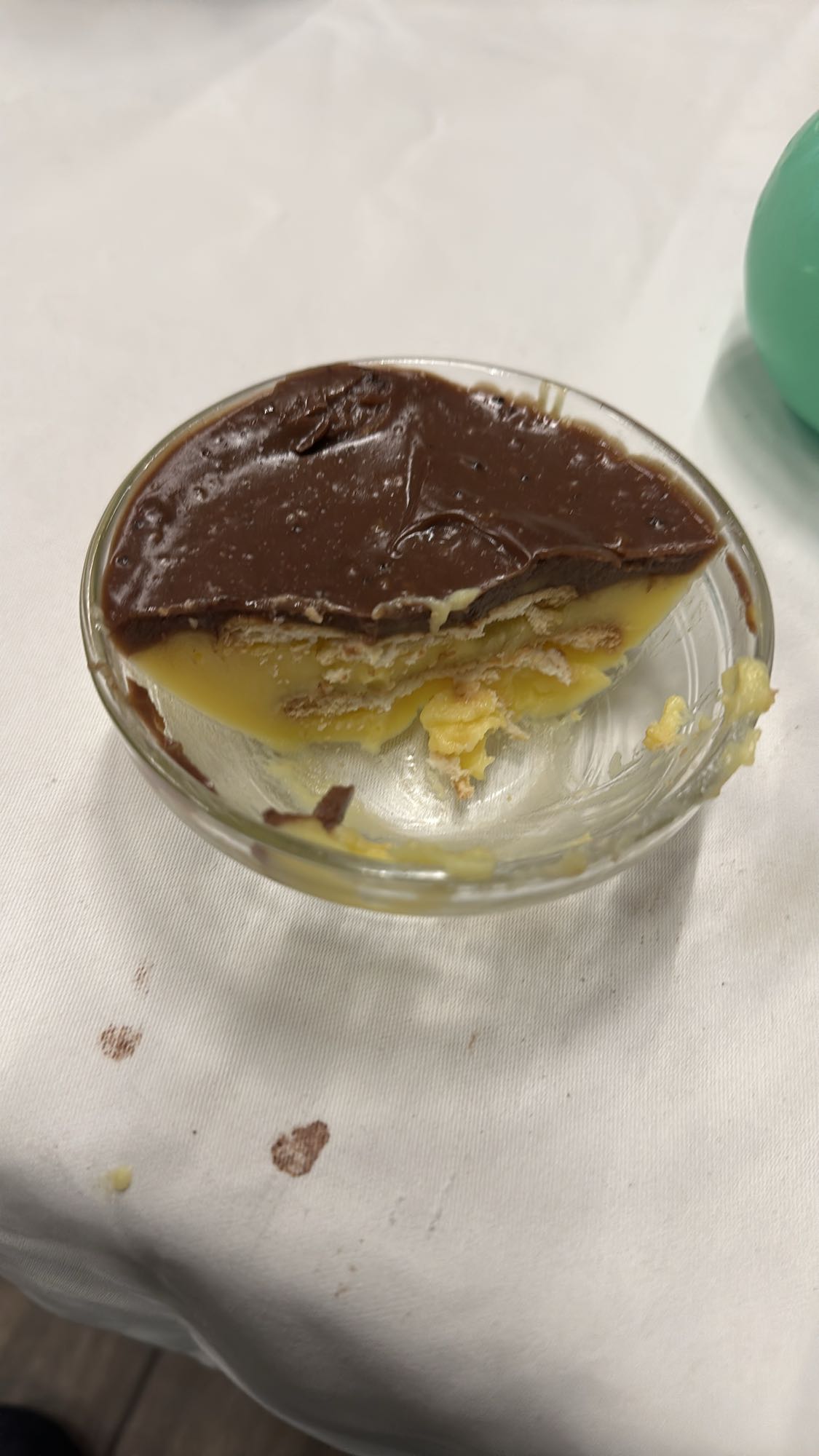 Chocolate custard dessert