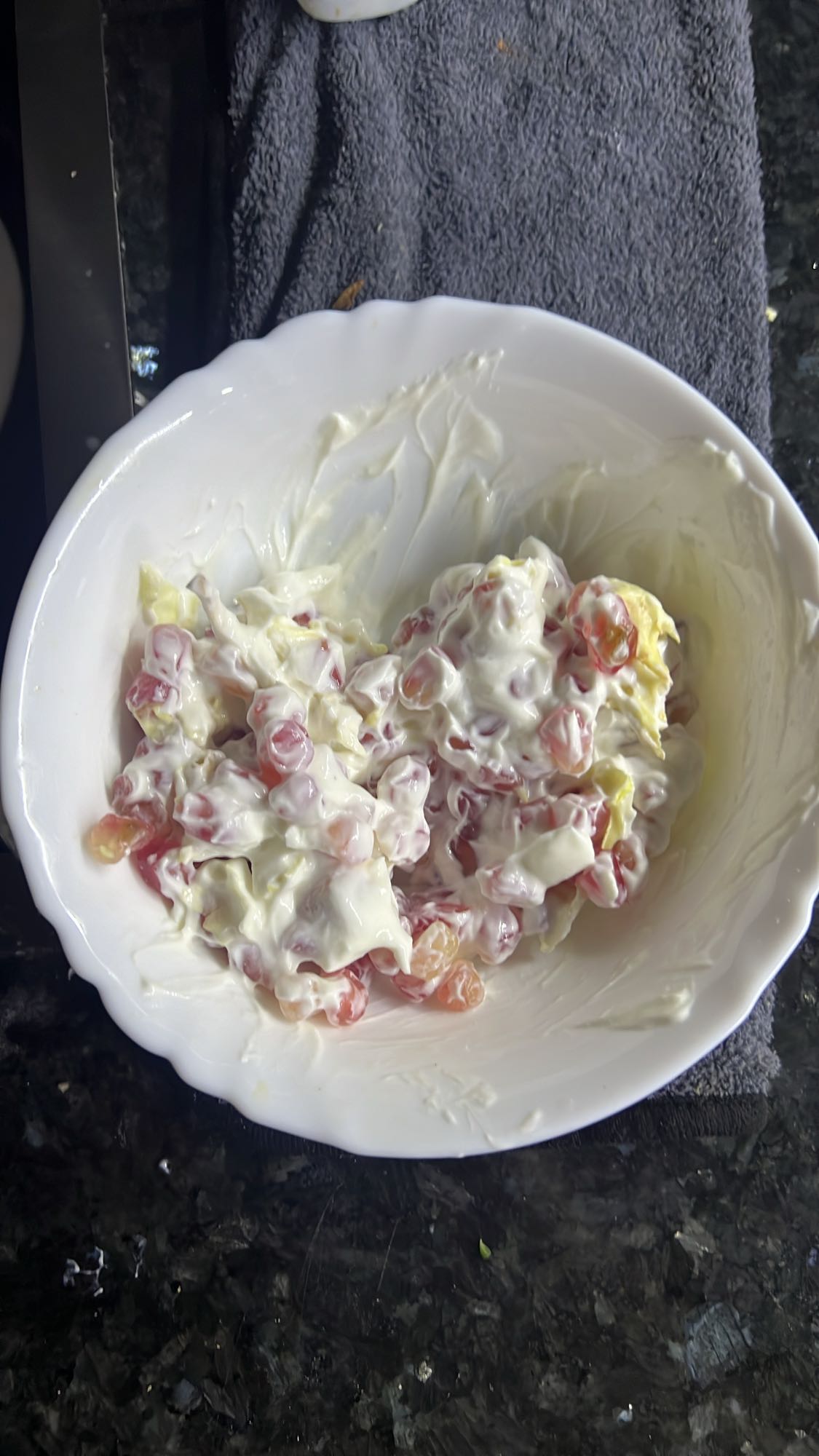 salade de fruits crémeuse