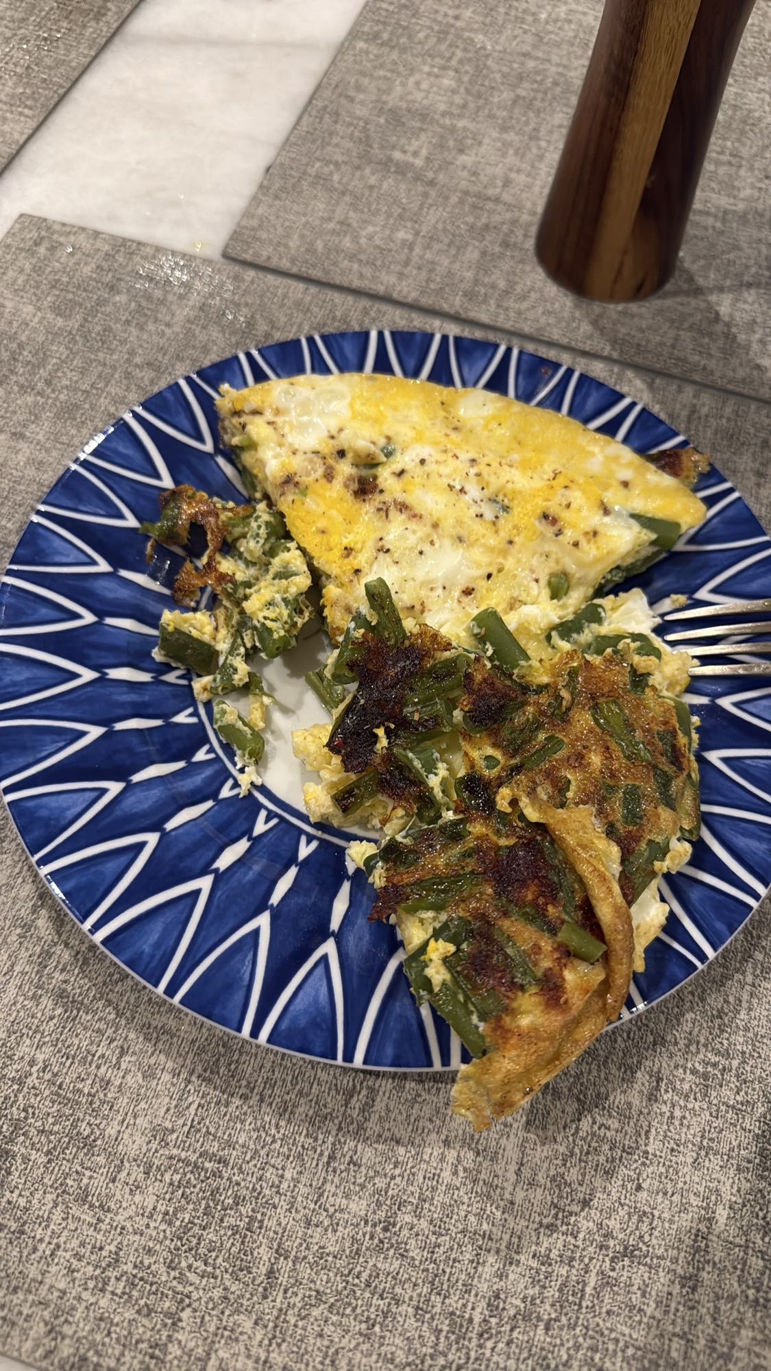 Tortilla de huevo y verduras