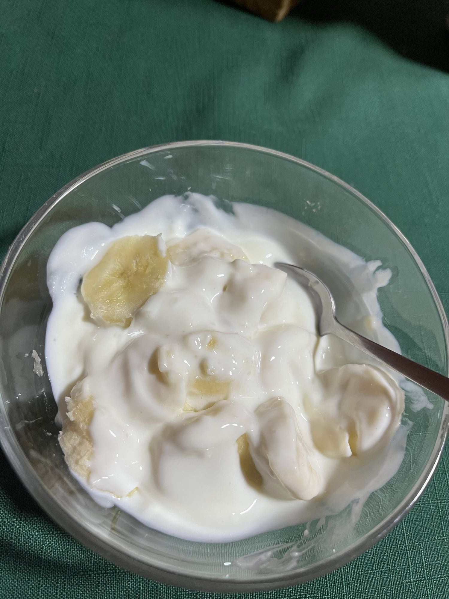 Plátano con yogur