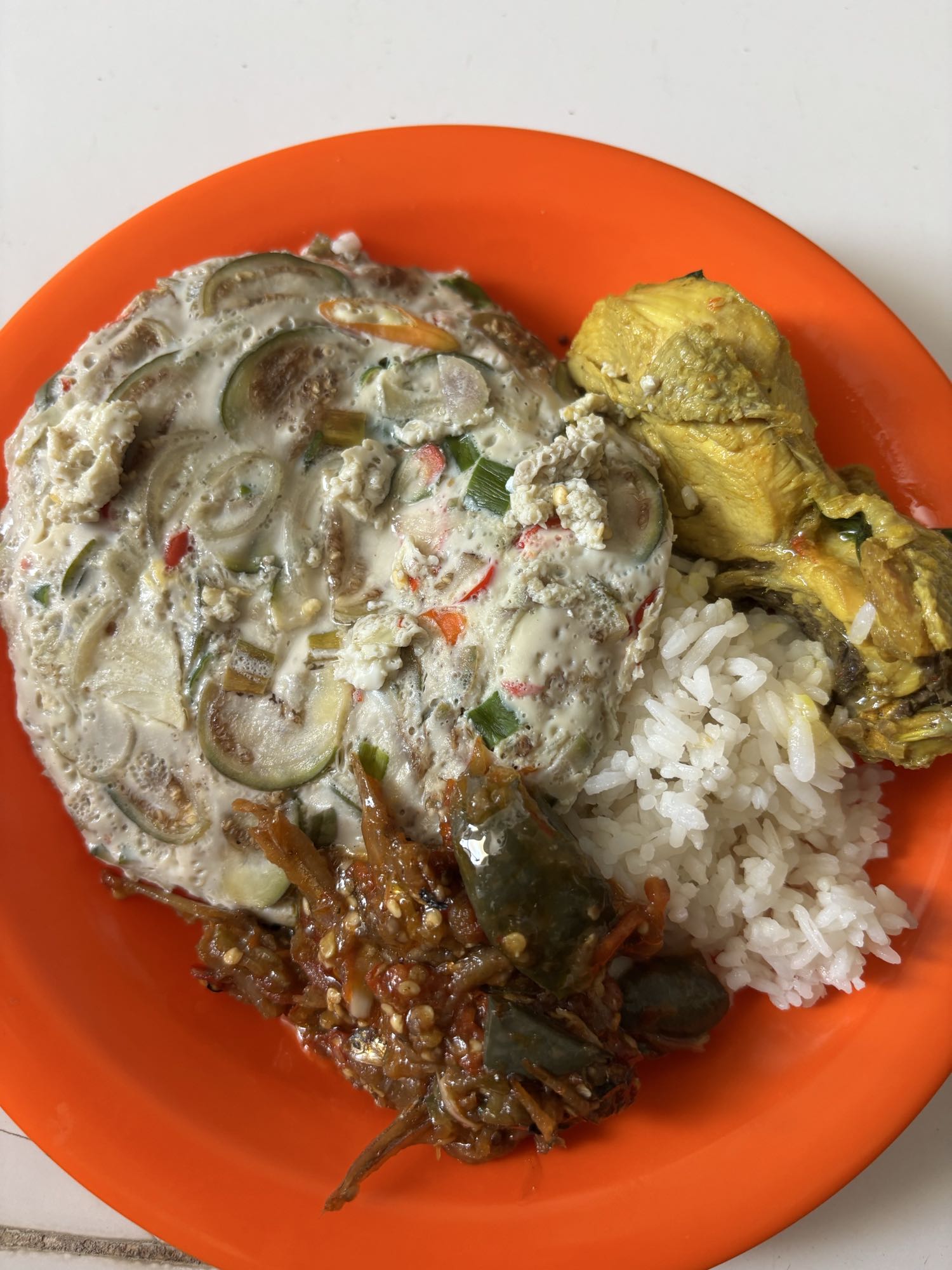 Sayur lodeh, nasi & ayam