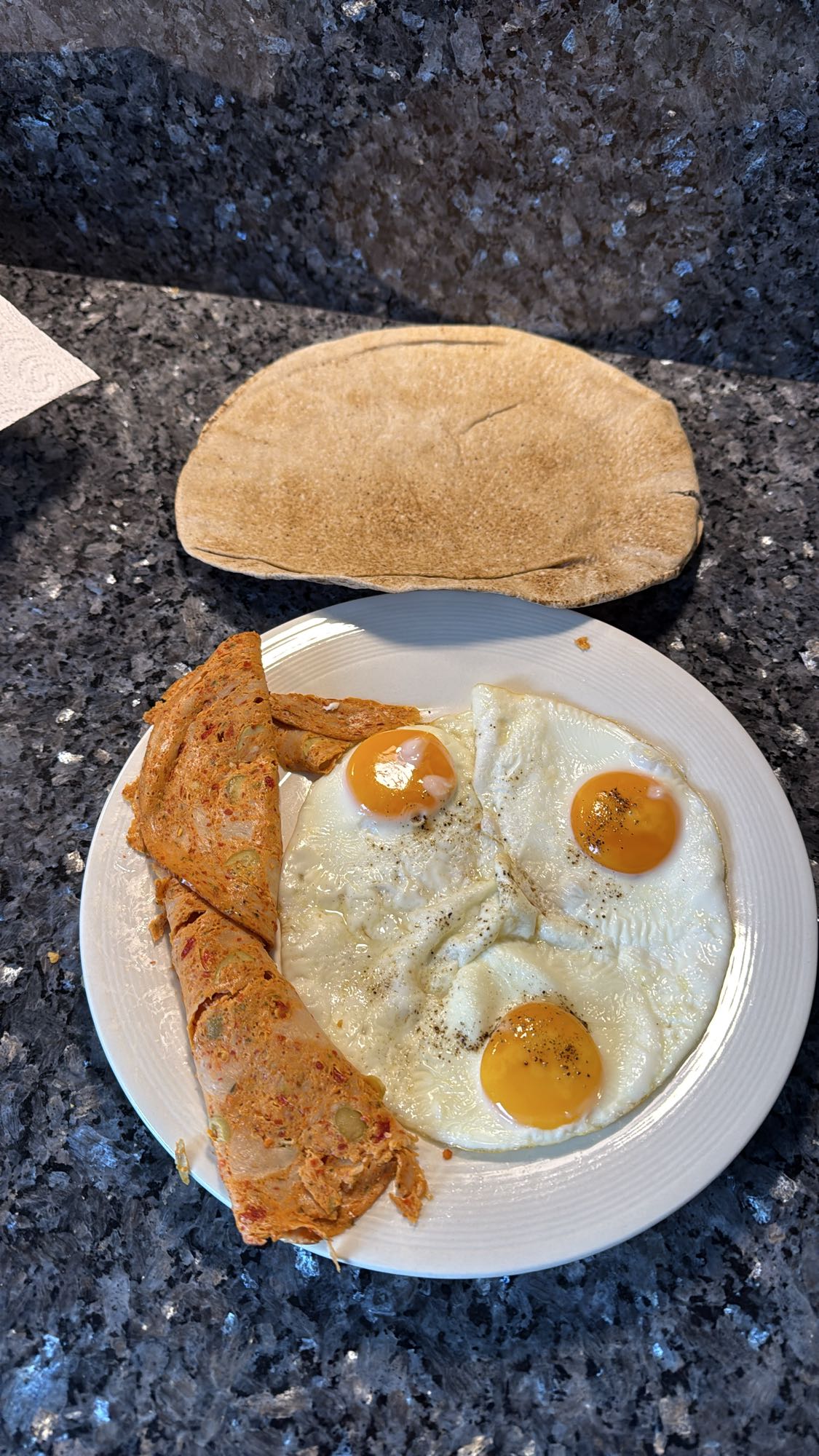 Eggs with flatbread
