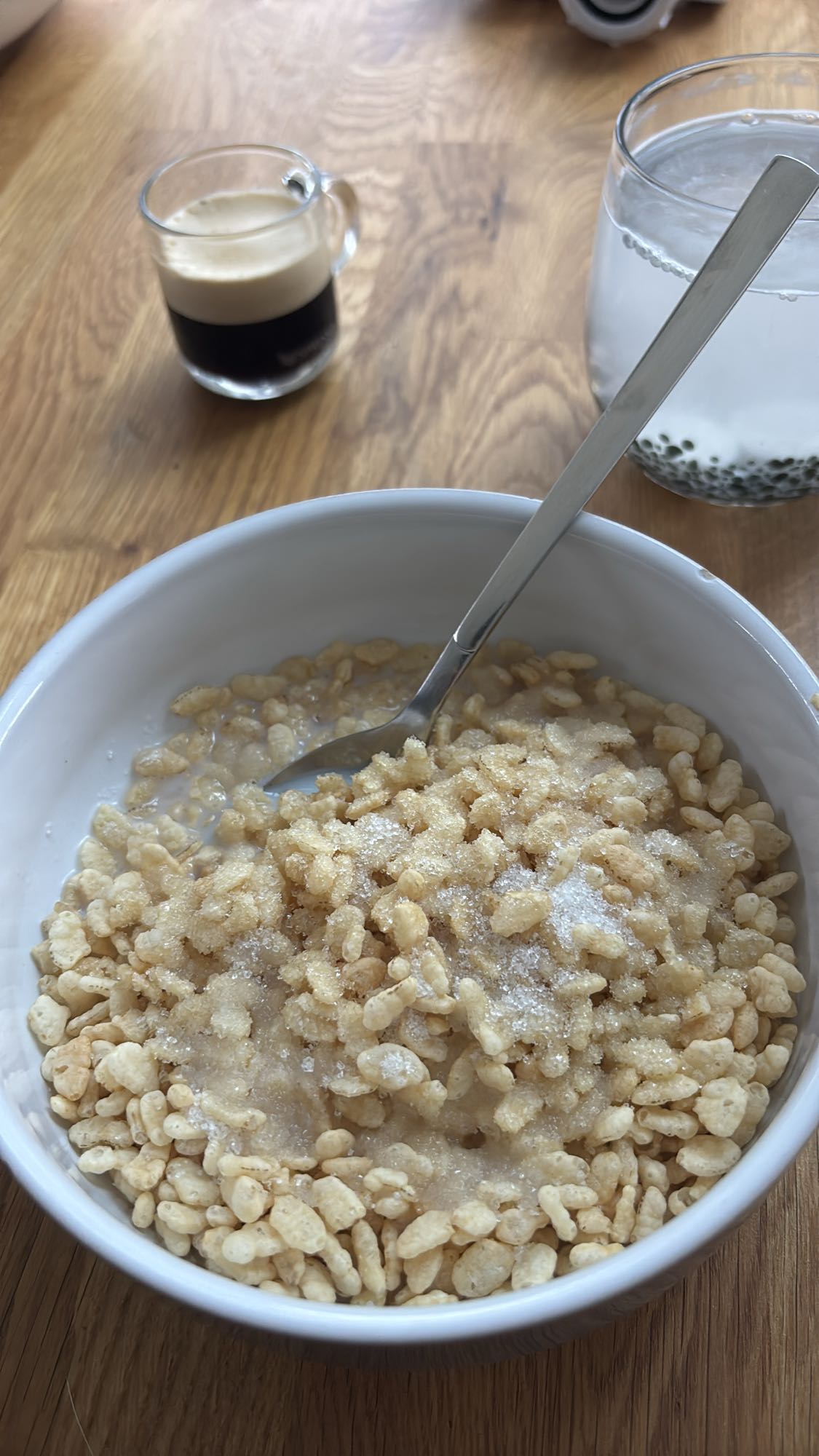 Rice cereal with milk