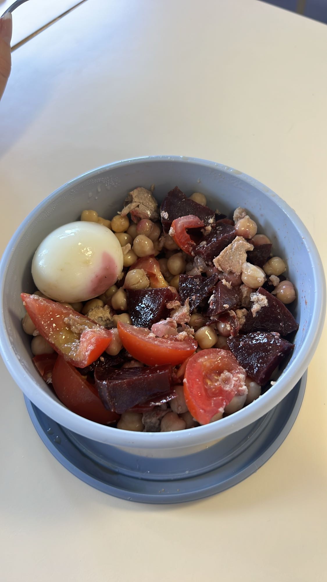 Salade pois chiches œuf