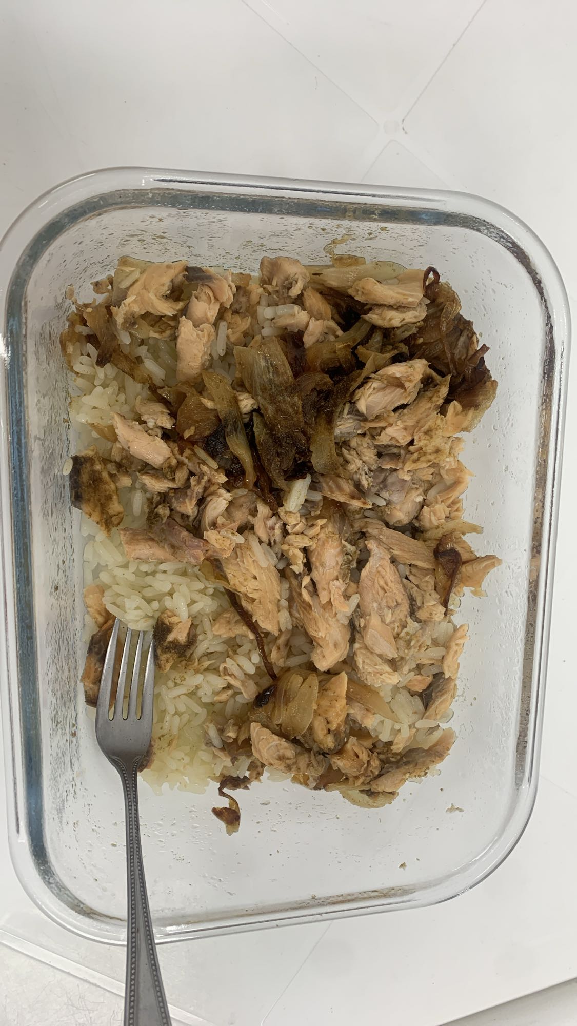 Salmon Rice with Onions