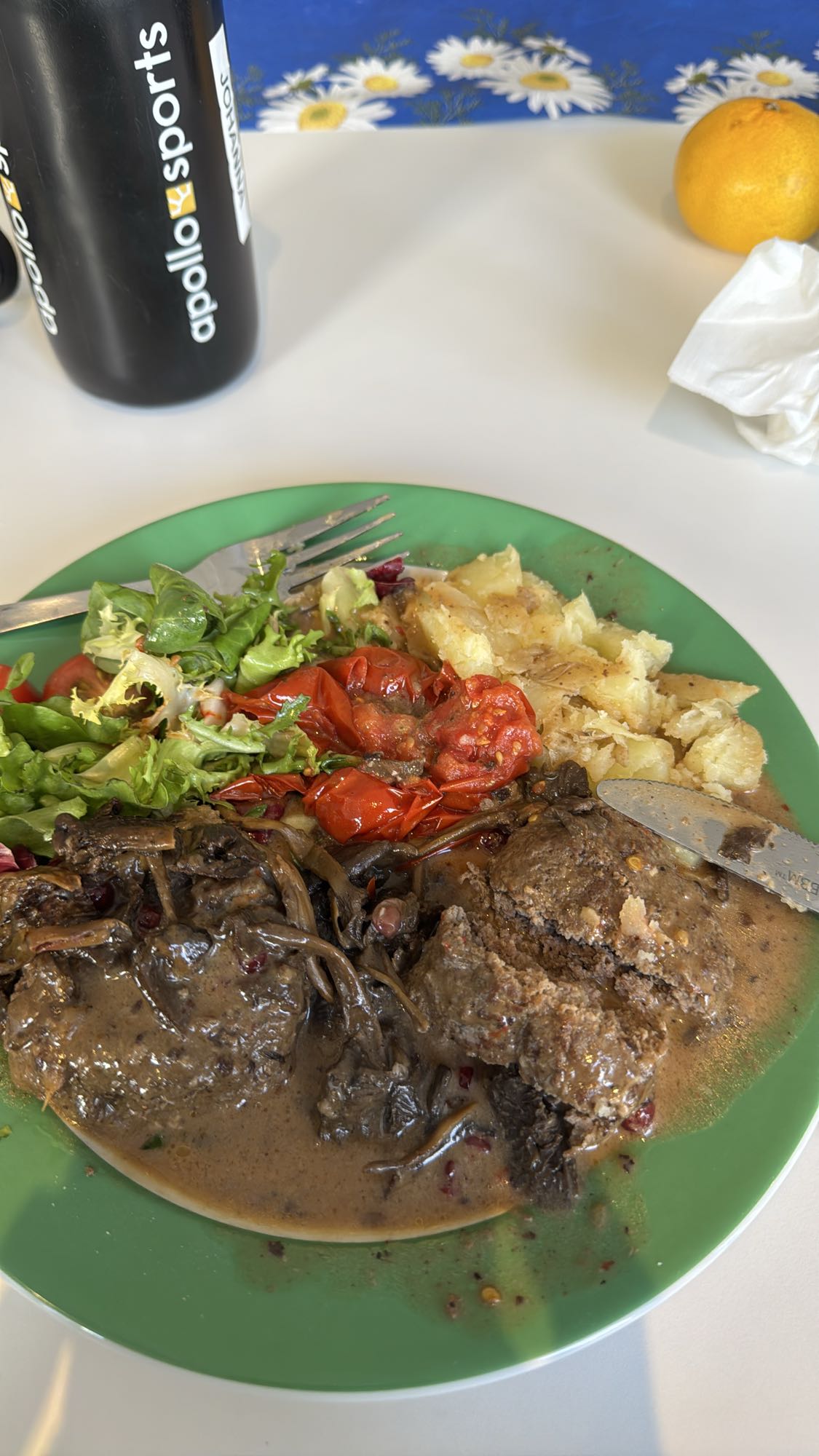 Viltgryta med potatis och sallad