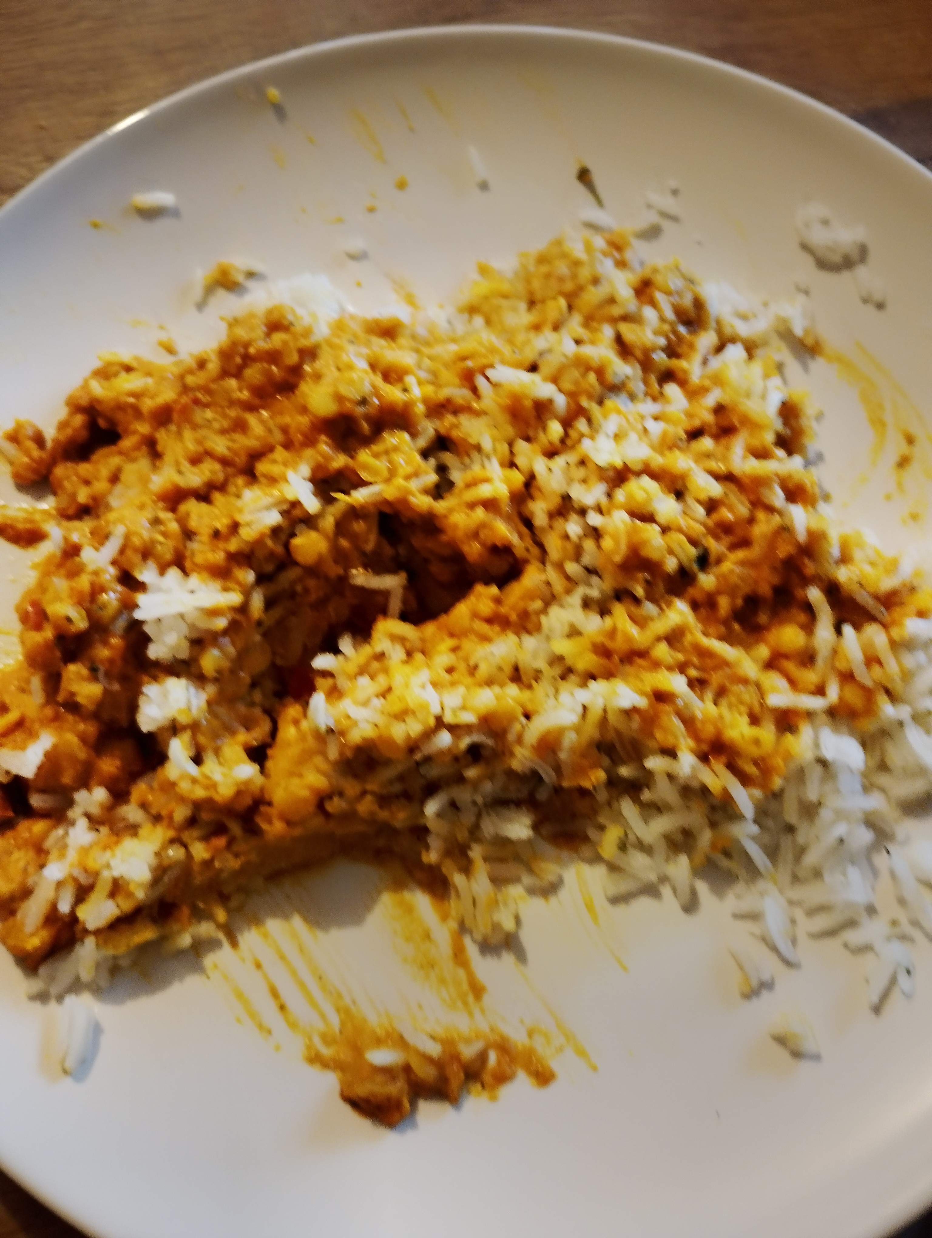 Riz au curry de lentilles