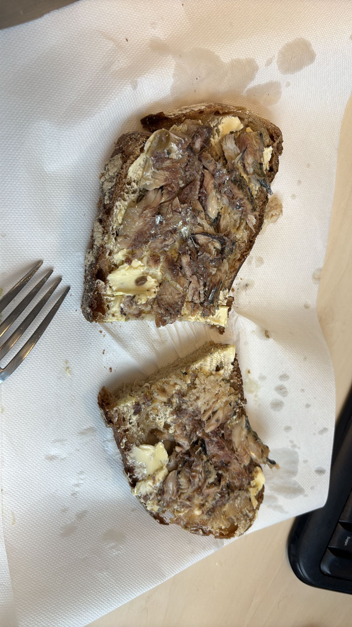 Tartine à la sardine