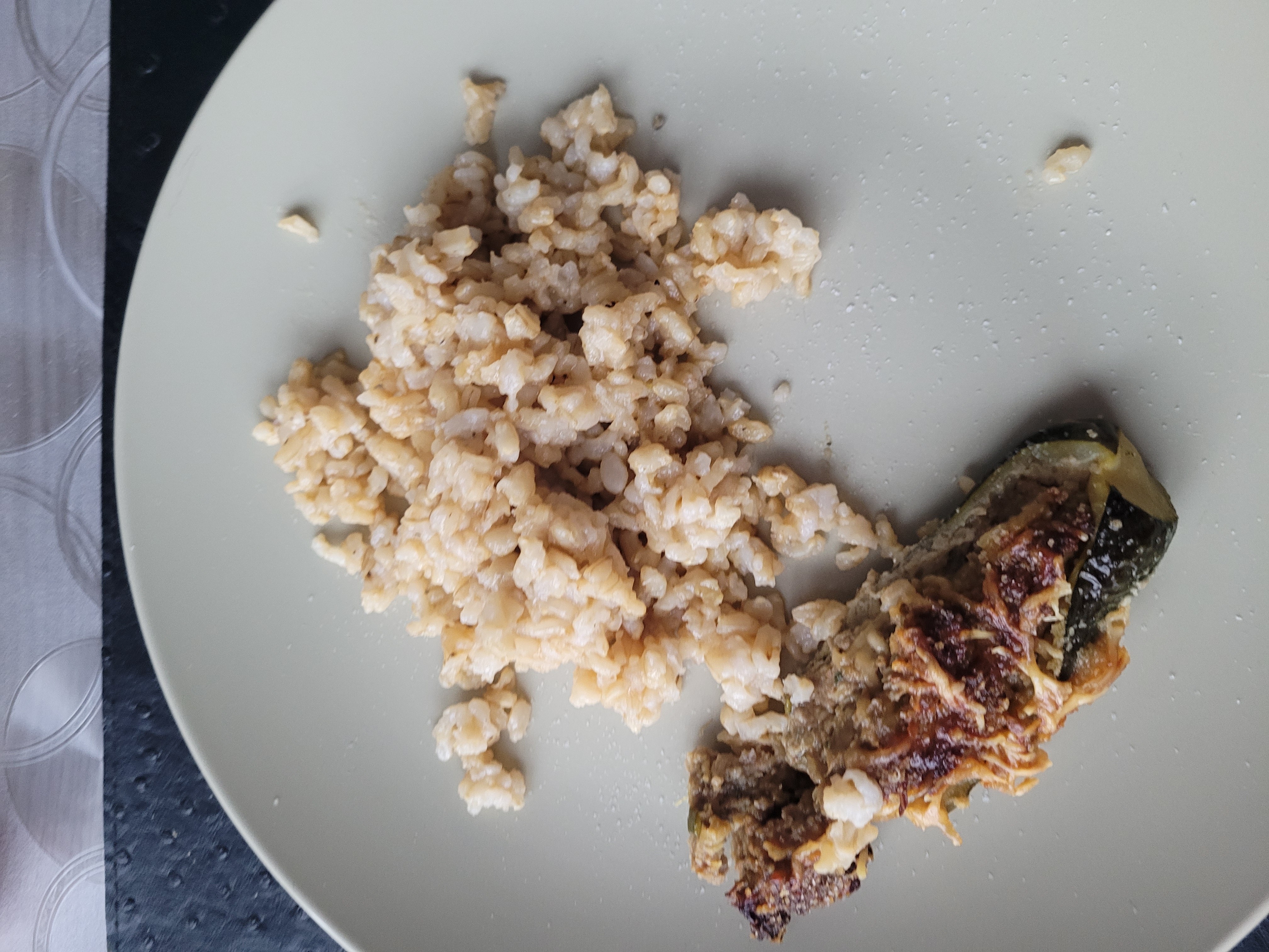 Riz et courgette farcie