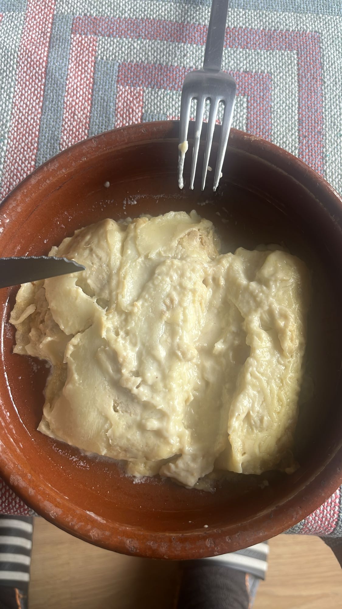 Lasaña de pollo y queso