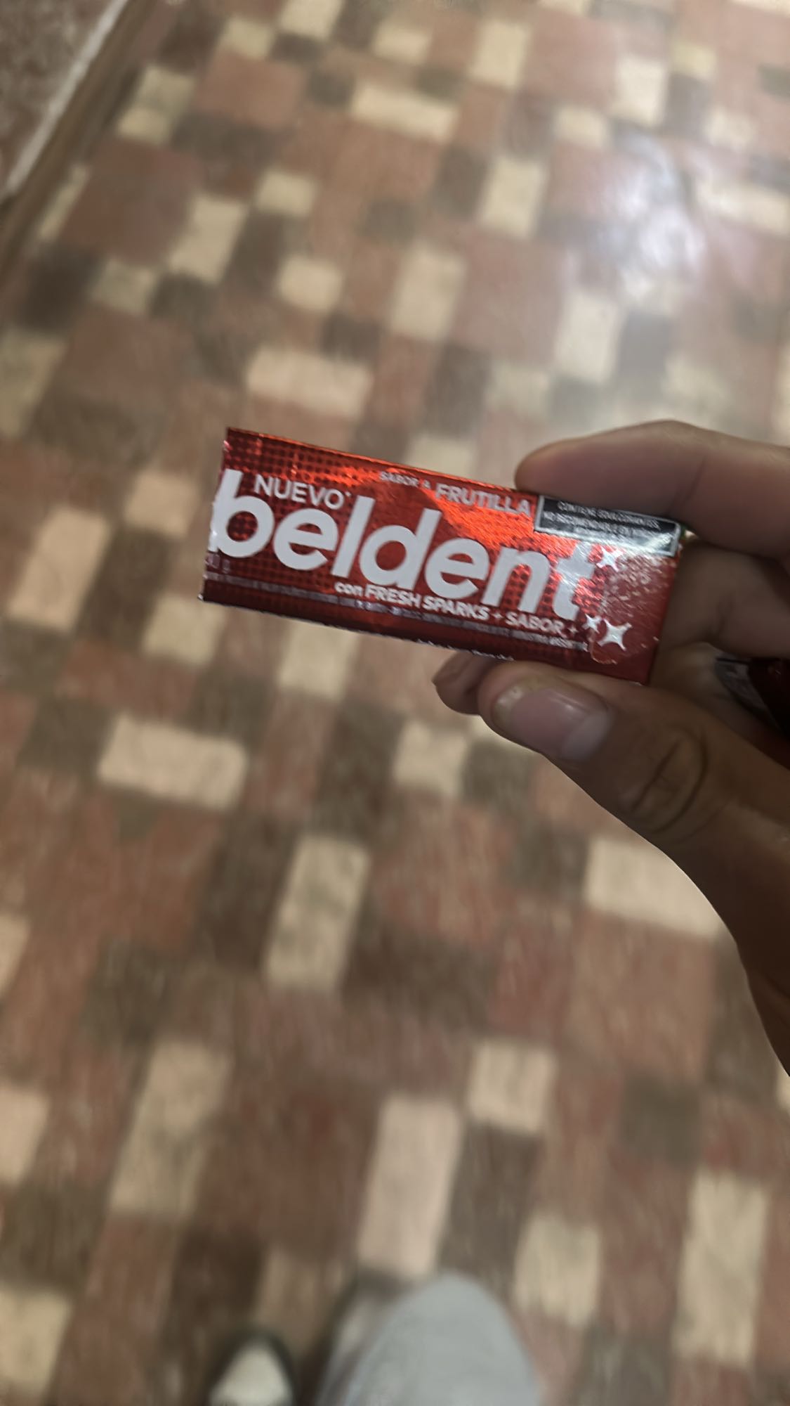 chicle sabor frutilla