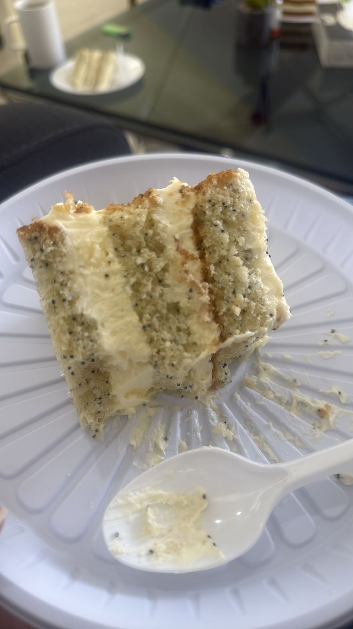 Poppy Seed Layer Cake Slice