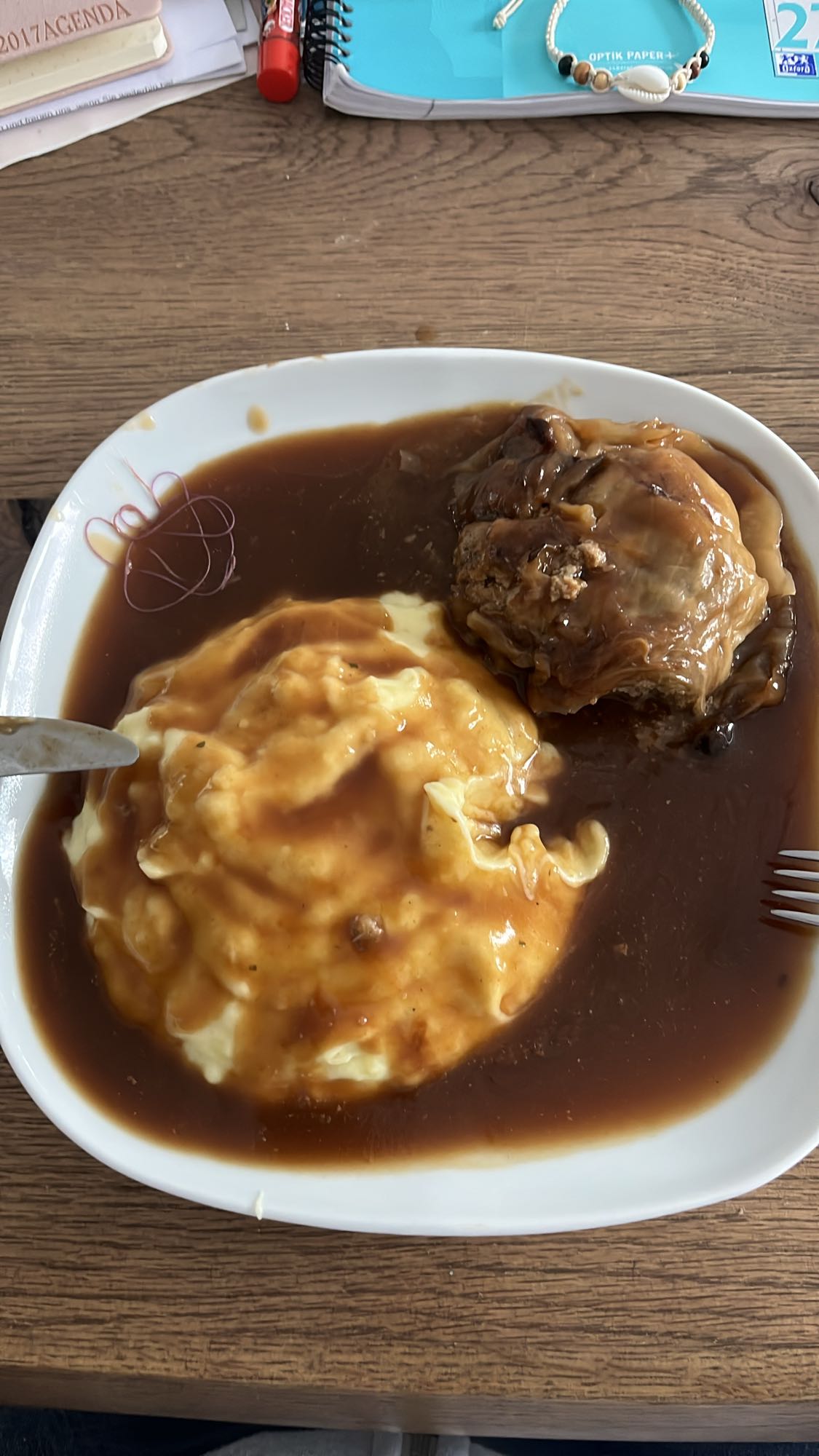 Patates püresi ve etli lahana